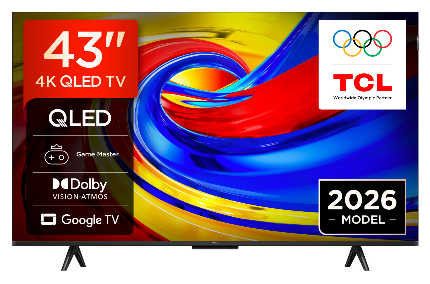 Tcl P7l Tv 43p7l 43 Pollici Qled, 4k Hdr, Direct Led, Google Tv, Dolby Vision & Atmos, Hdr10+, Game Master