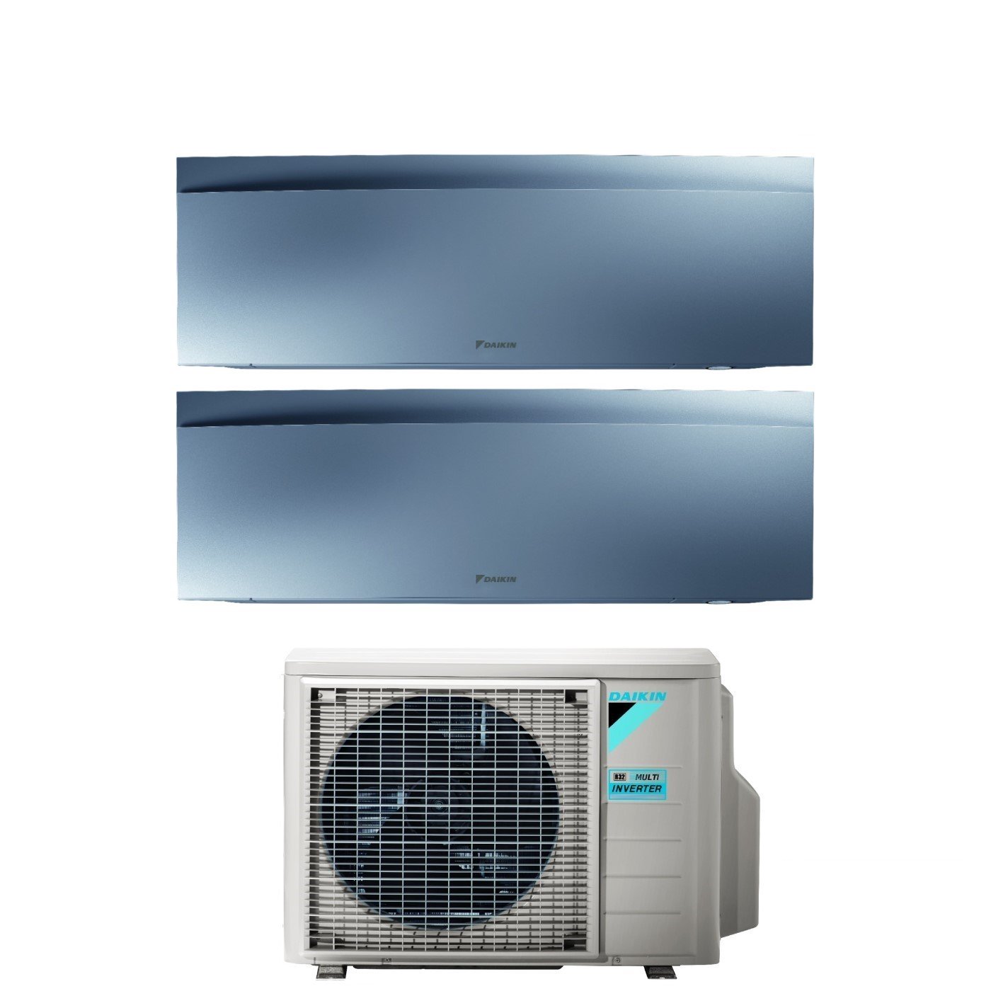 Daikin - Climatizzatore Condizionatore Bluevolution Dual Split Inverter Serie Emura Silver Iii 7+12 Con 2mxm68n R-32 Wi-fi Integrato 7000+12000 Colore Argento - Garanzia Italiana