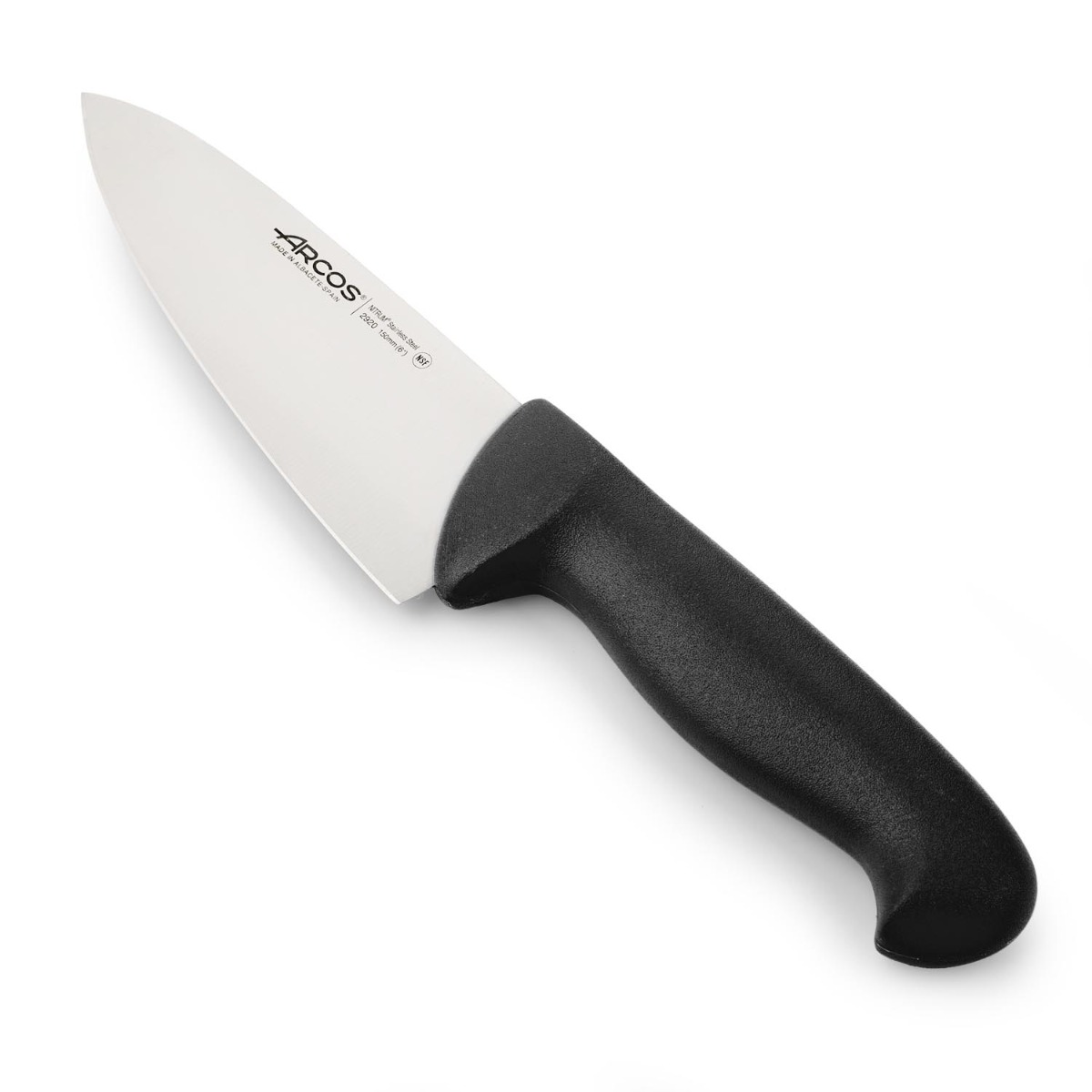 Arcos Schwarz Kochmesser Farbe - Prof 292025 Edelstahl Nitrum Und Mango Ergonomische E Polypropylenklinge Und 15 Cm Klinge, Vitrine