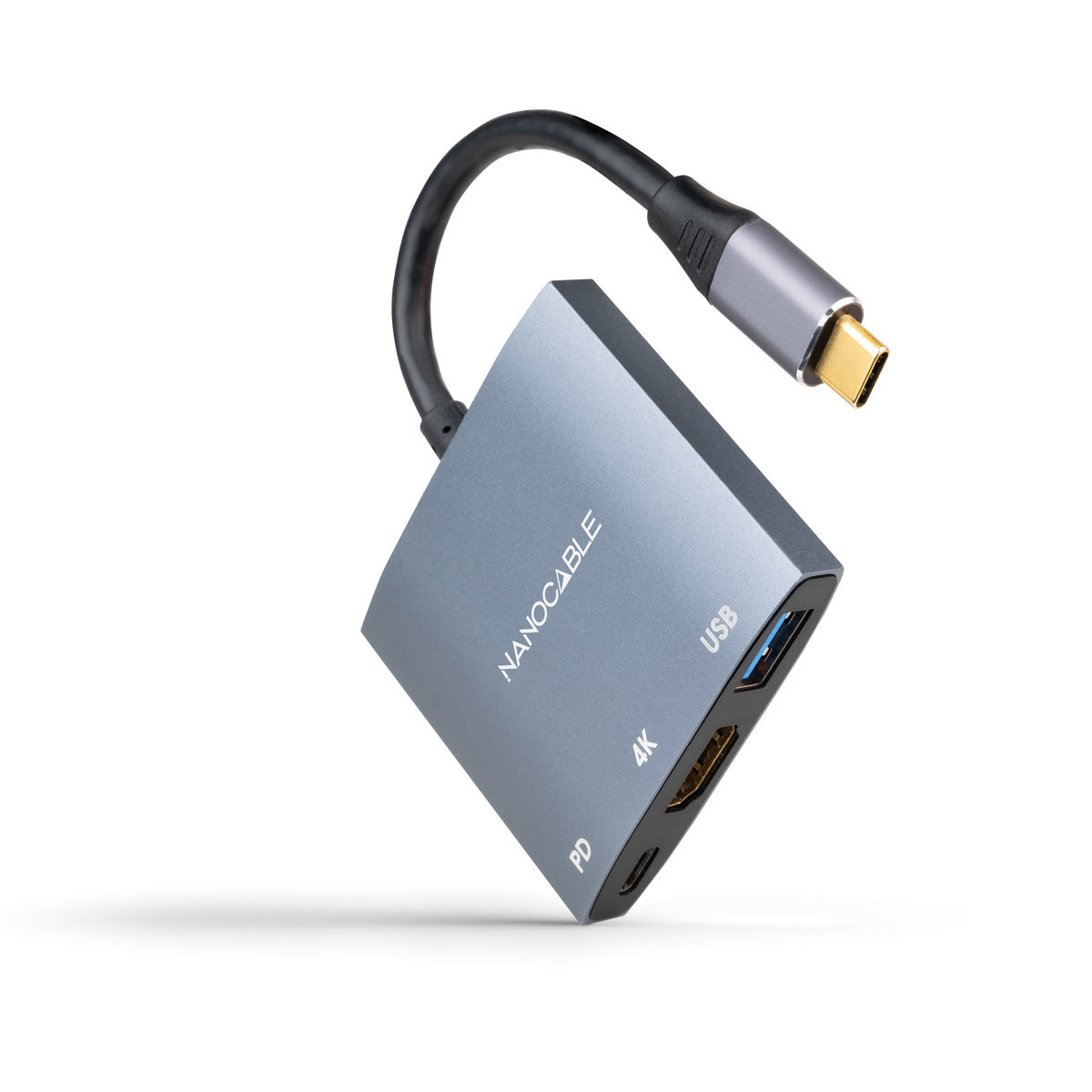 Nanocable 10.16.4306, Dockingstation + USB Hub, Grau - Bild 3
