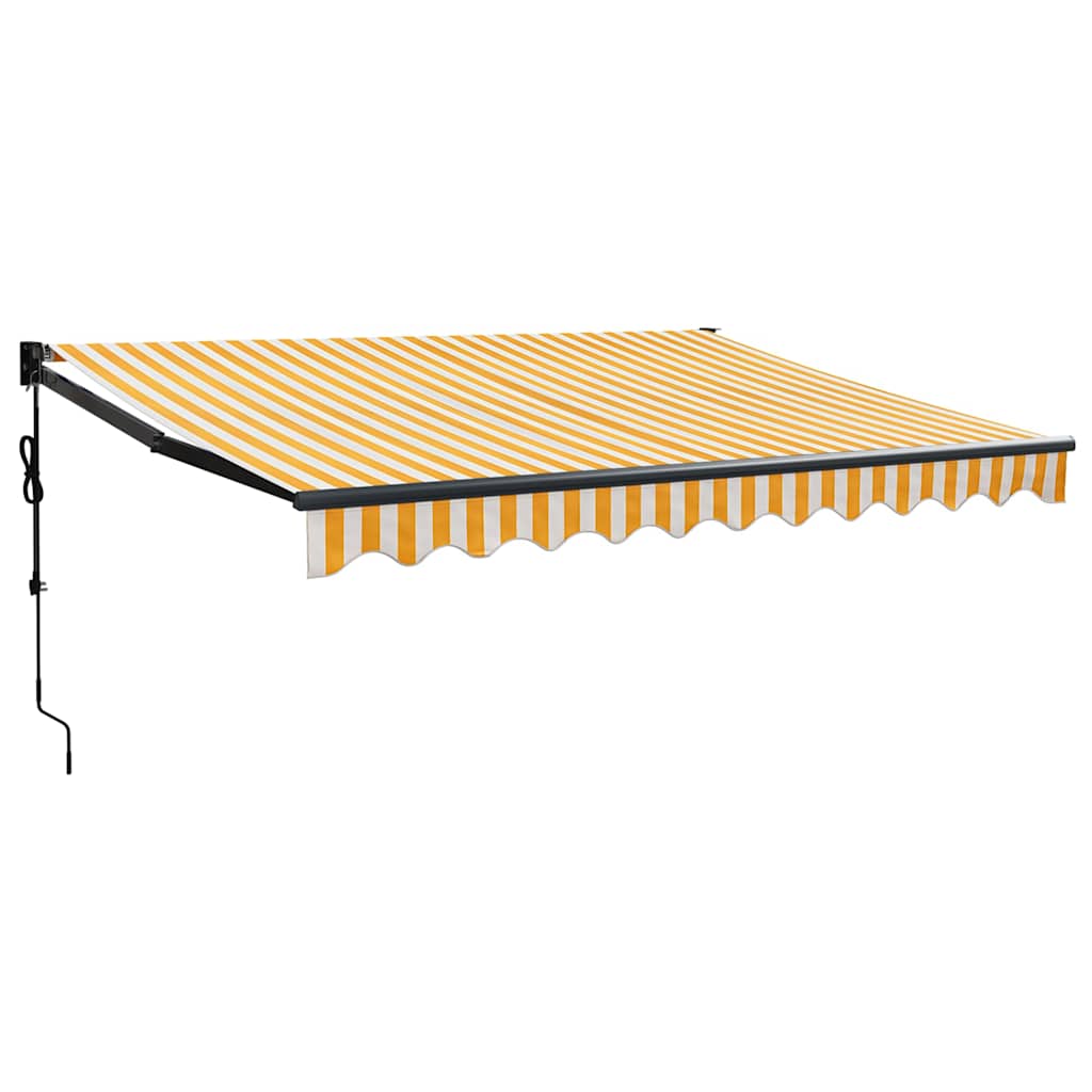 Automatic Retractable Awning Yellow And White 3, 5x2, 5 M Vidaxl