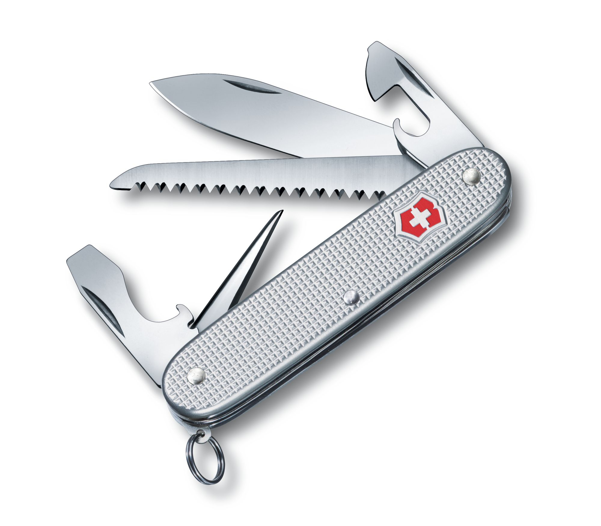 Coltello Dell'esercito Svizzero Victorinox Farmer Alox Con Manici A Lama Di Sega Bordati Di Alox 9 Funzioni Peso 86 Grammi 0,8241,26