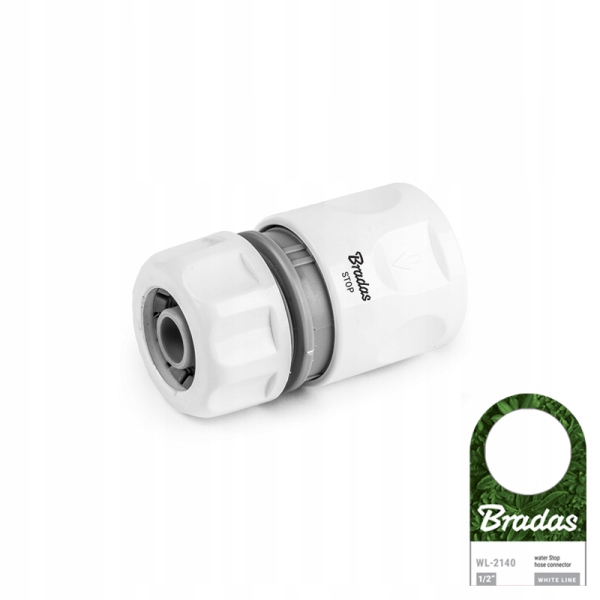 Bradas WHITE LINE 1/2"-Anschluss - STOP Weiss/Grau