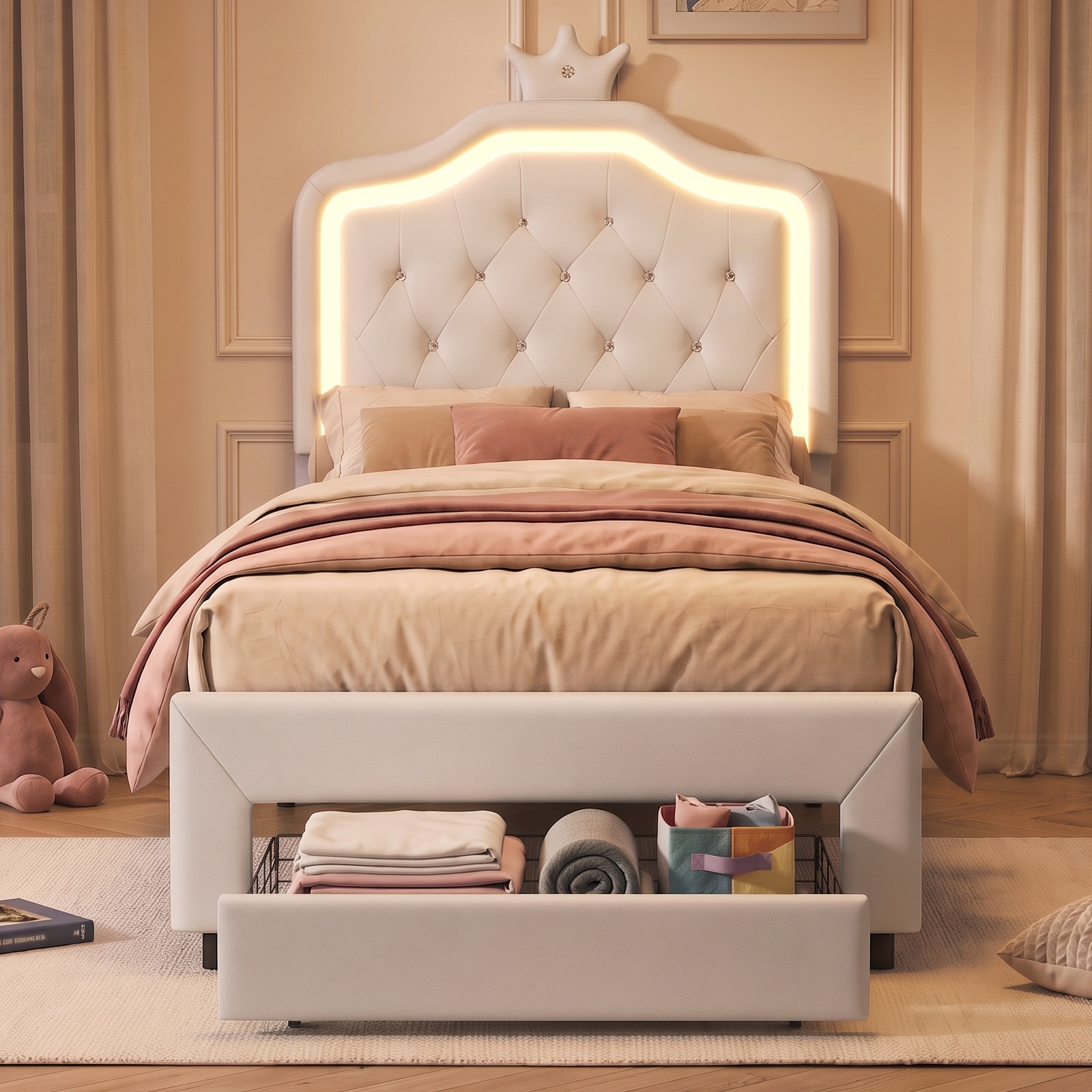 Lit Simple 90x200 Cm Avec Sommier