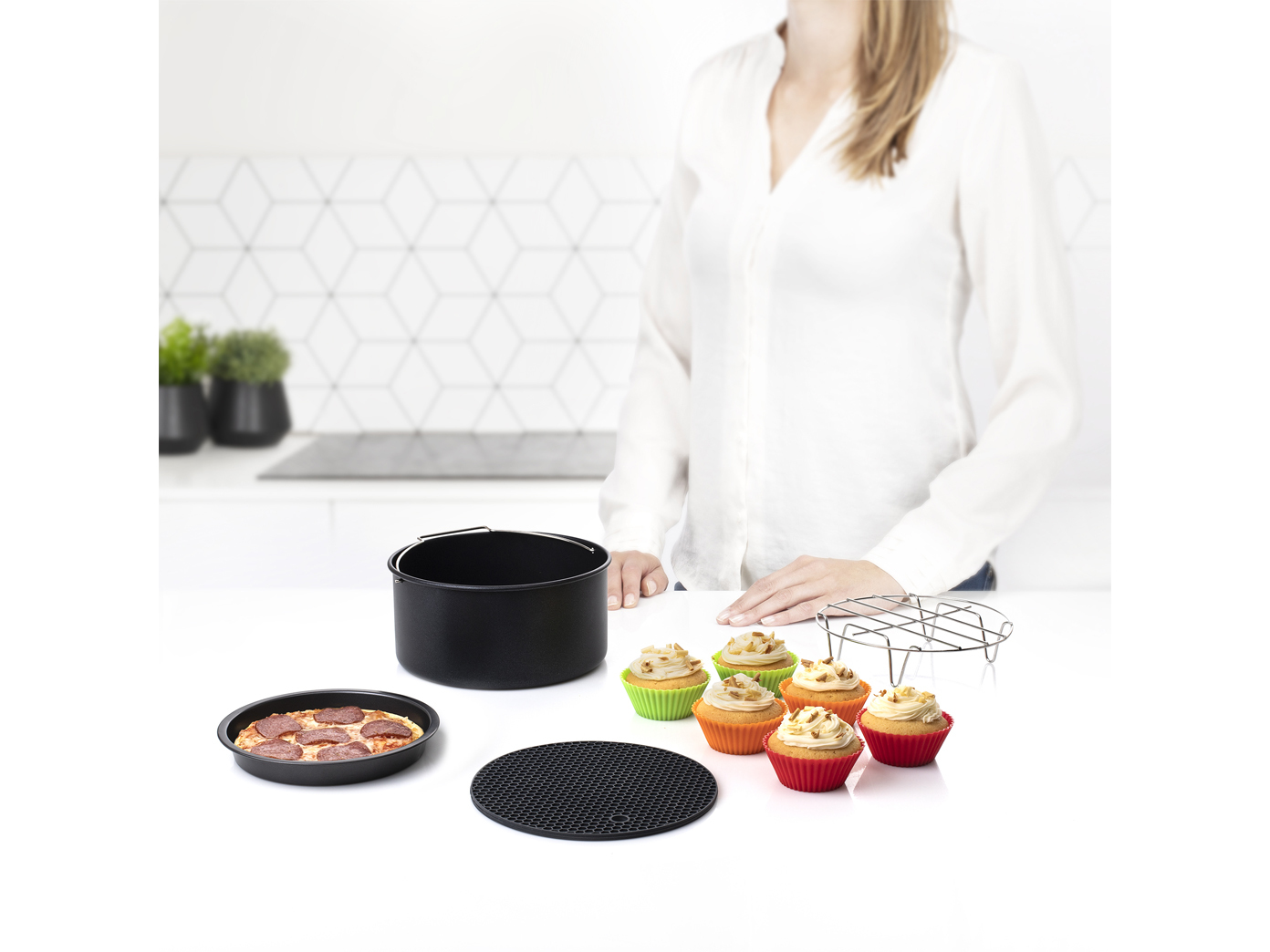 Princess Mehrfarbig - Zubehör Set 10 Teilig Für 4,5 & 5,2L Heißluftfritteuse Modelle 182025 182050/51