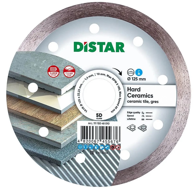Coco Distar Diamanttrennscheibe Aus Hartkeramik, 125 X 1, 4 X 10 X 22, 23 Mm
