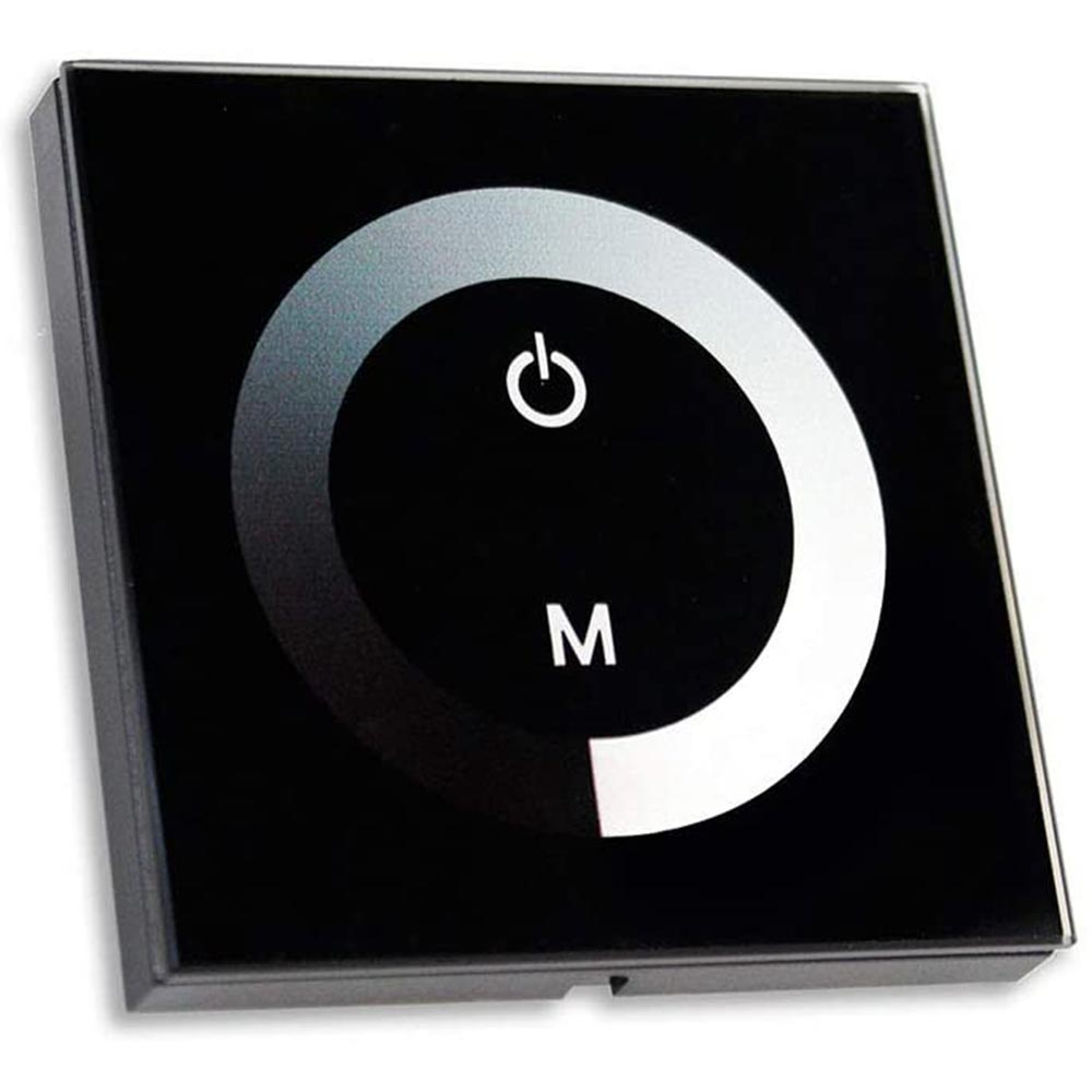 Strip Led Controller Moderno Da Parete Touch Luce Dimmerabile Nero 8.5 Cm Illuminazione Strisce Led