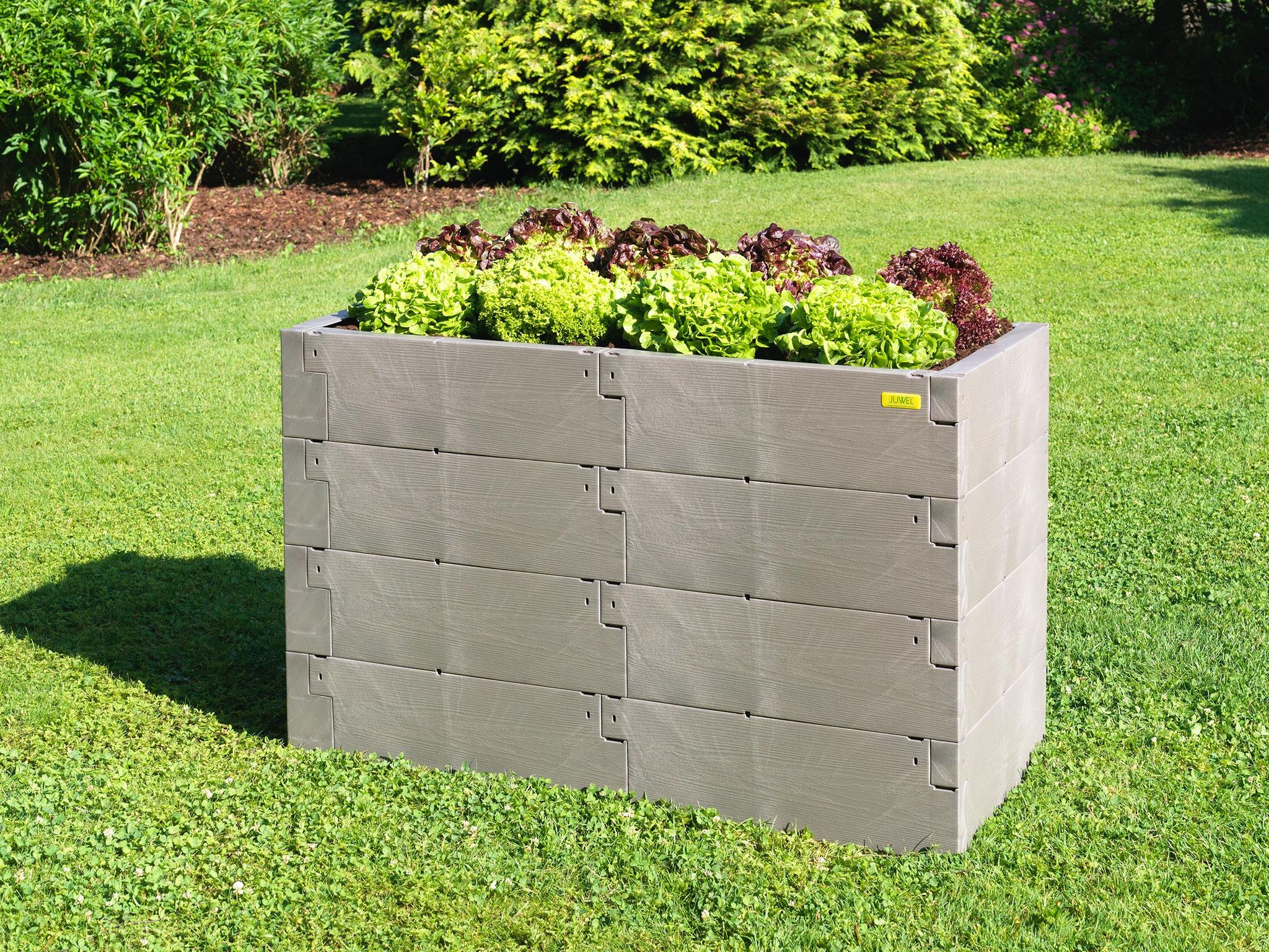 Juwel Hochbeet Timber 4Er-Set, 130 X 60 X 80 Cm, Holzoptik, Witterungsbeständig, Bausteinsystem - Image 3