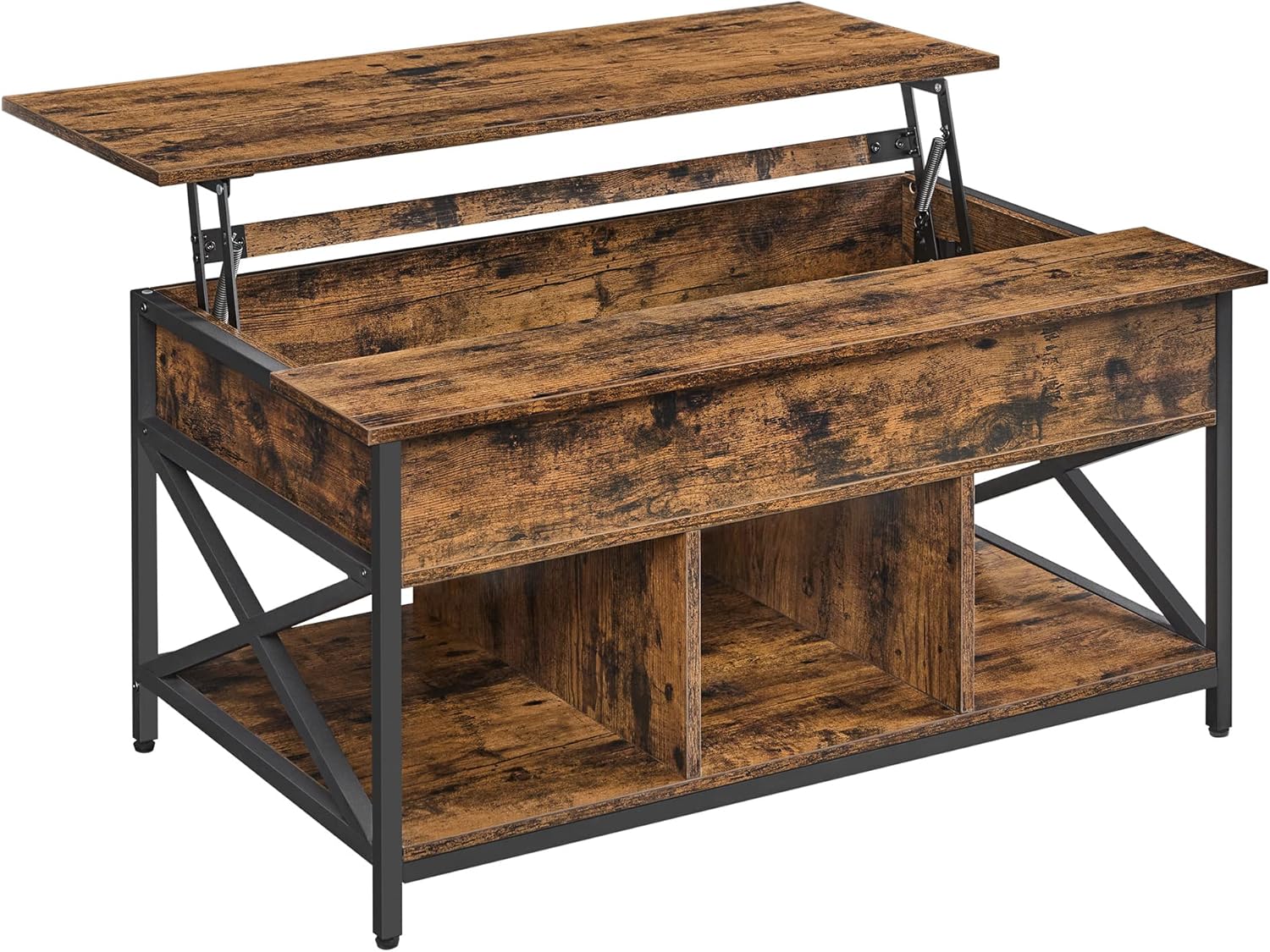 Vasagle - Calicosy - Table Basse Avec Plateau Relevable Et Rangements