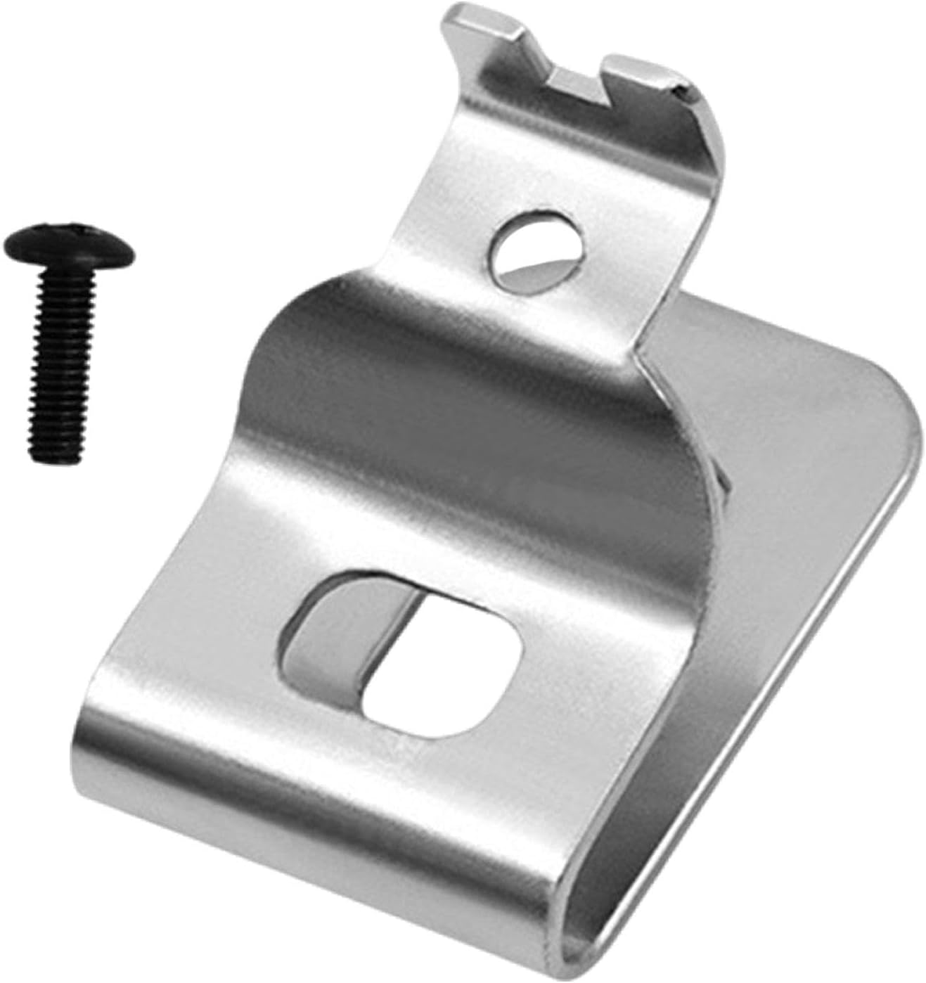 Crochet métallique pour outils, clip de ceinture pour perceuse, acier inoxydable, argenté