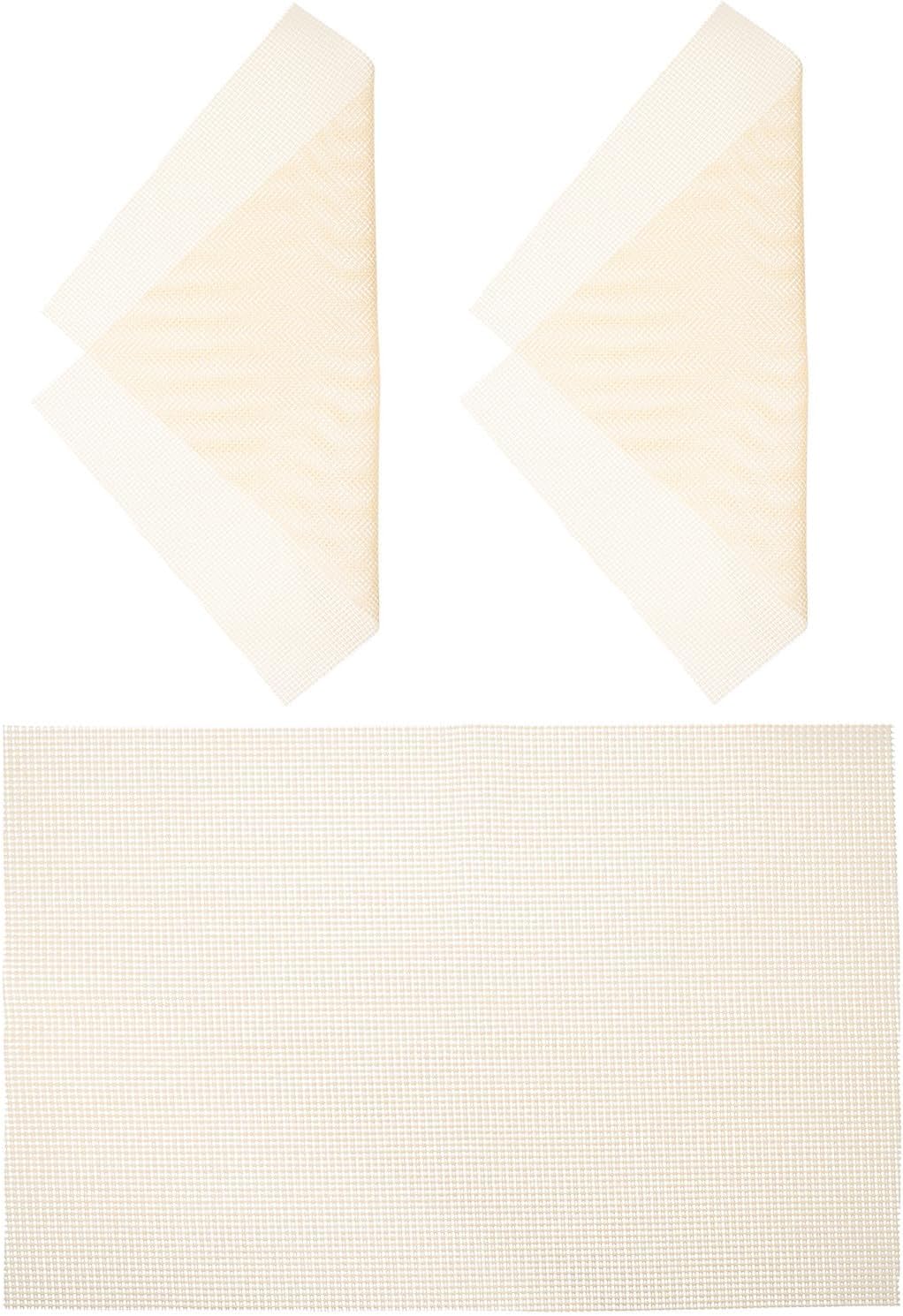 Patins antidérapants en silicone 40 x 60 cm, multi-usages, beige, lot de 3