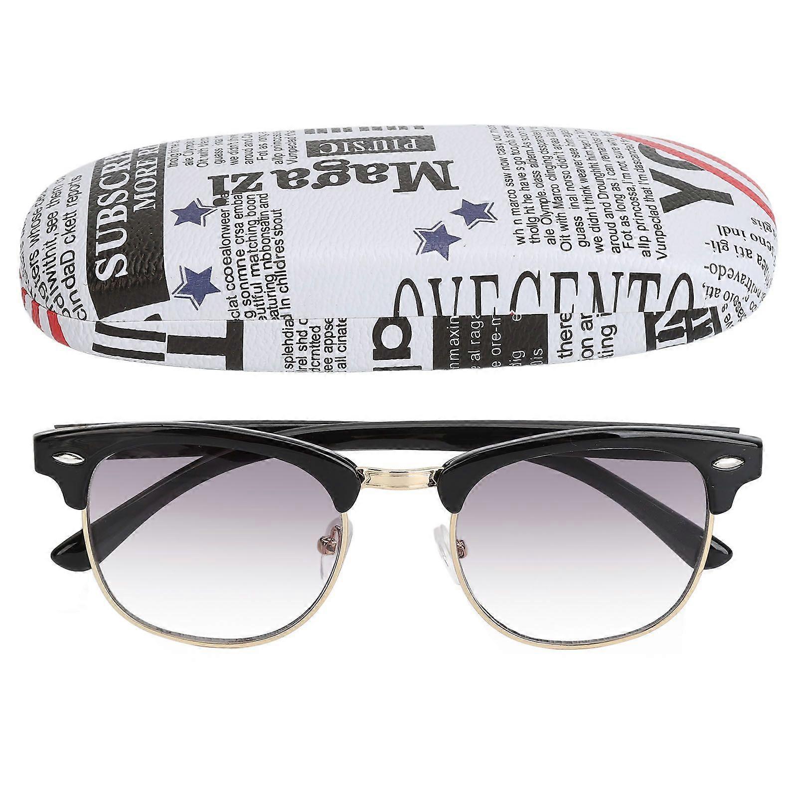 Lunettes de lecture progressives photochromiques, verres résine résistants aux rayures, monture noire brillante