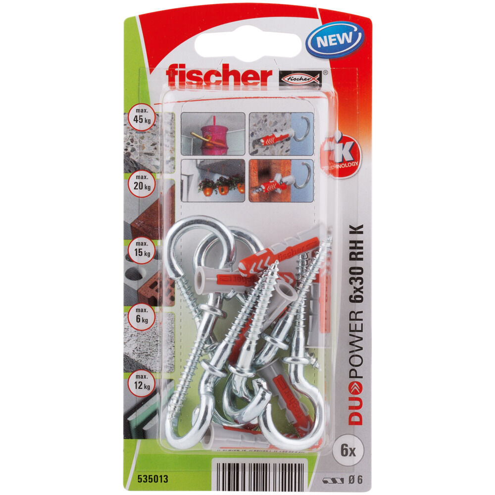 Fischer Grau Dübel, Duopower 6X30 Rh K (6 Stk.) - Image 4