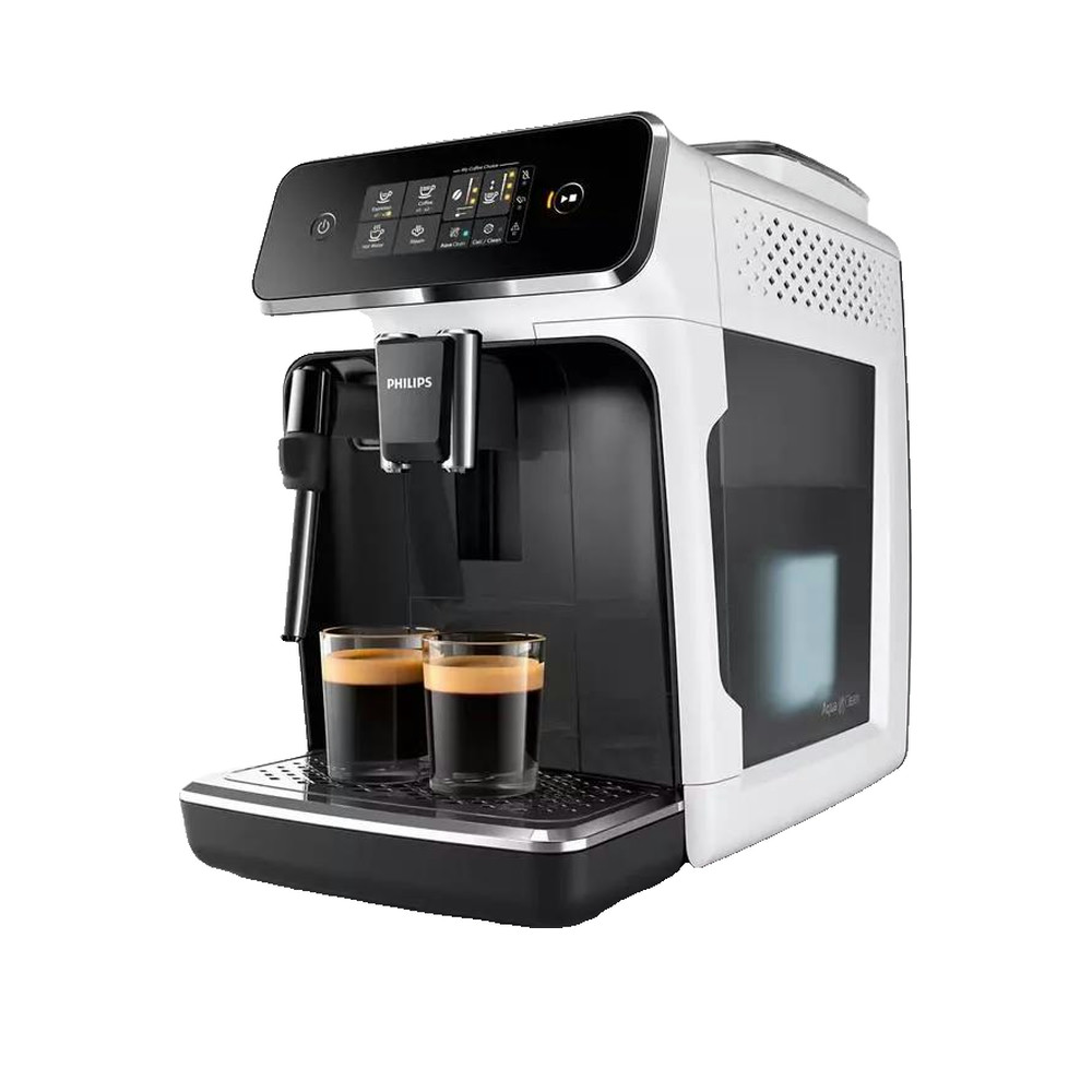 Philips Weiß Schwarz Kaffeevollautomat "Ep2223/40 2200 Series 2 Kaffeespezialitäten" Panarello Milchschäumer Anpassbarer Aromastärke von Baur - Bild 2
