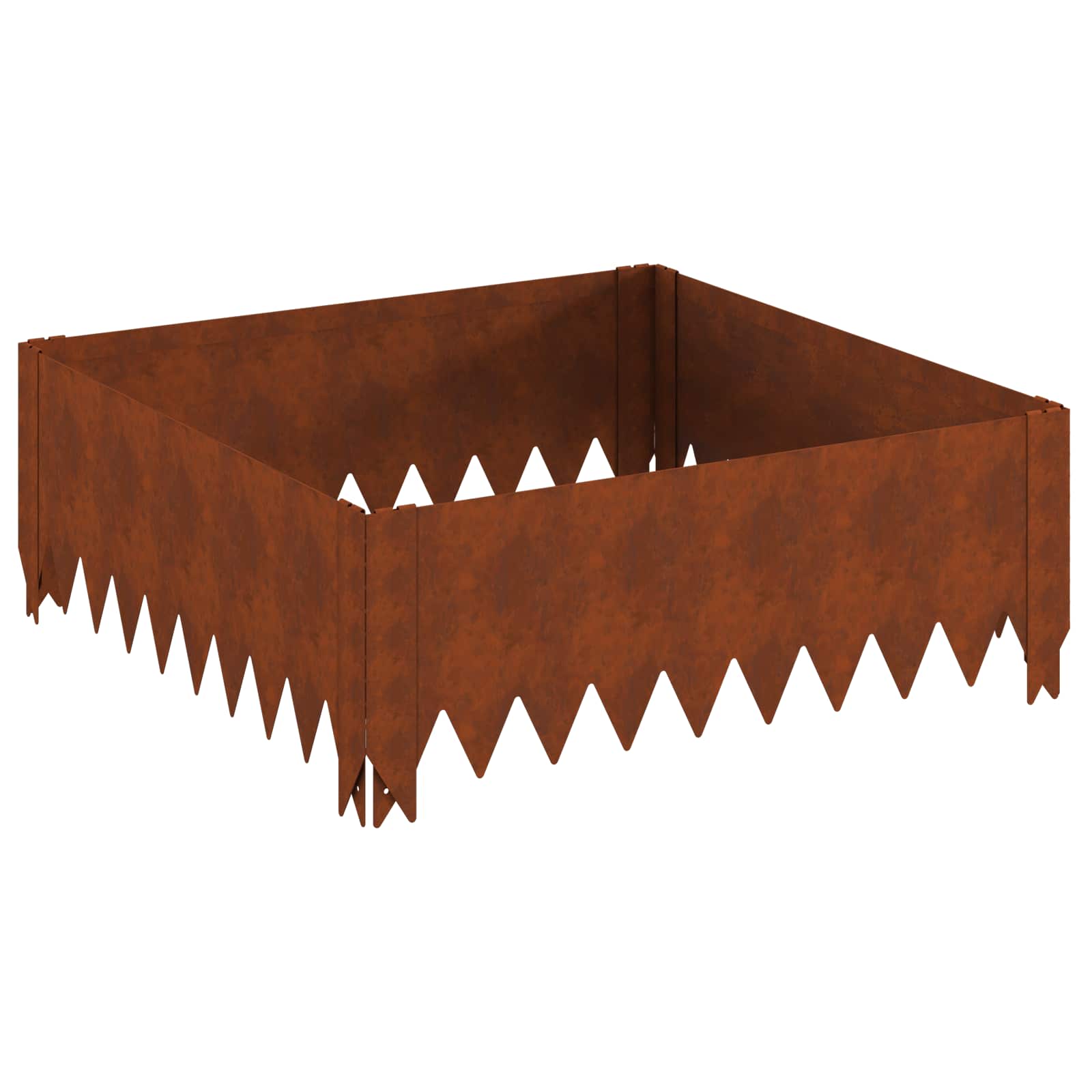 Vidaxl Lawn Edging 60 X 60 X 20 Cm Steel Rusty 8721451271796