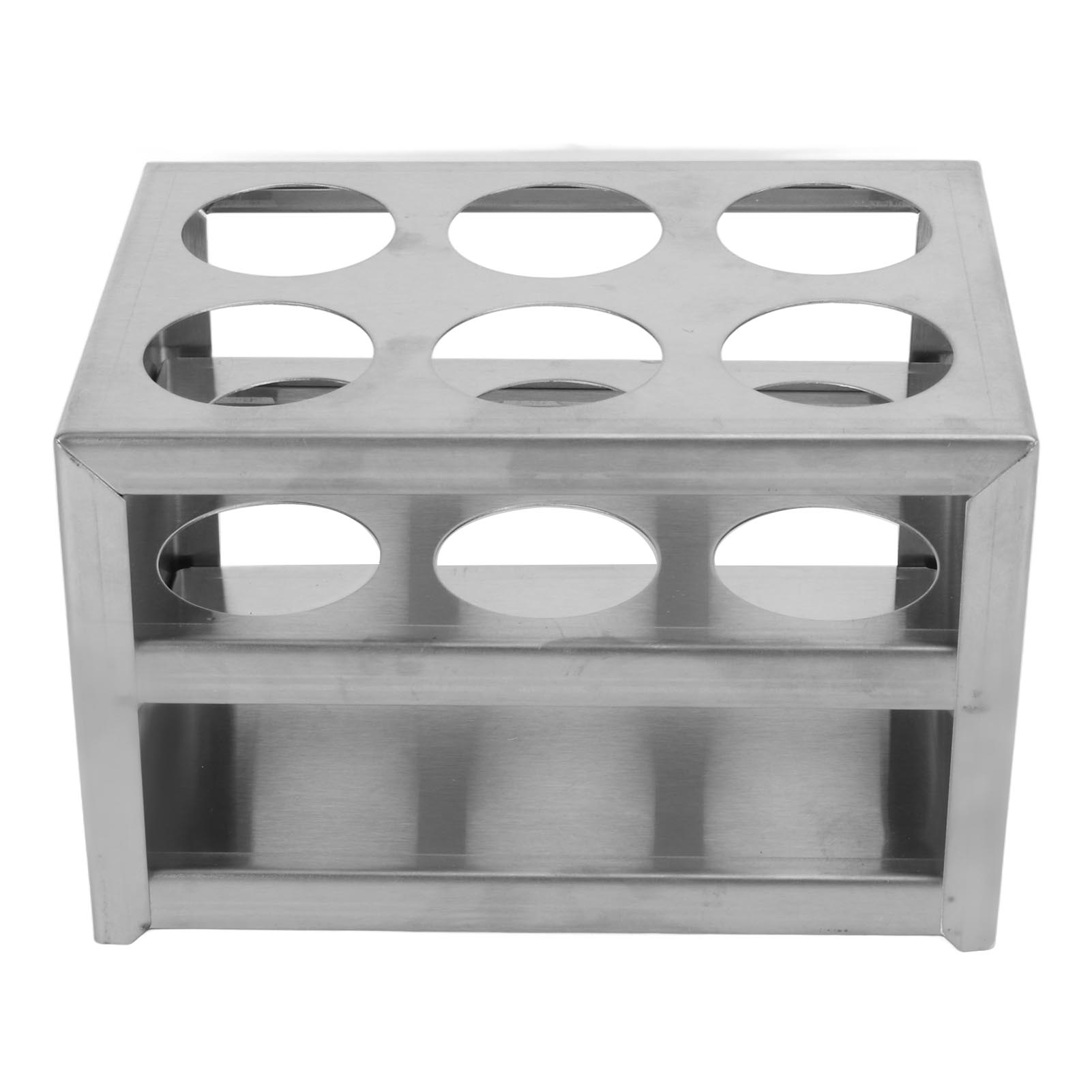 Porte-tubes de laboratoire en acier inoxydable 304, 6 trous, support à 3 niveaux pour tubes de 32 mm