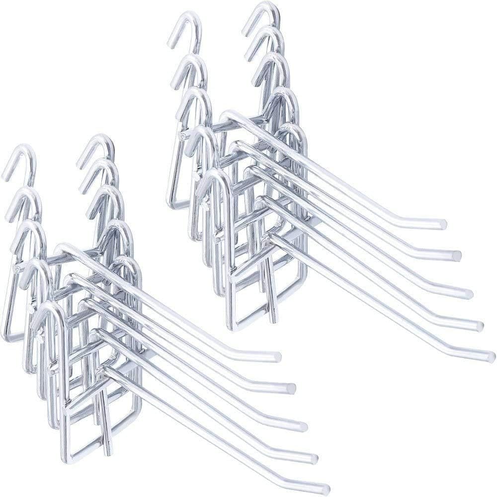 Broches pour grilles et présentoirs 10,2 cm, finition argentée galvanisée, lot de 30