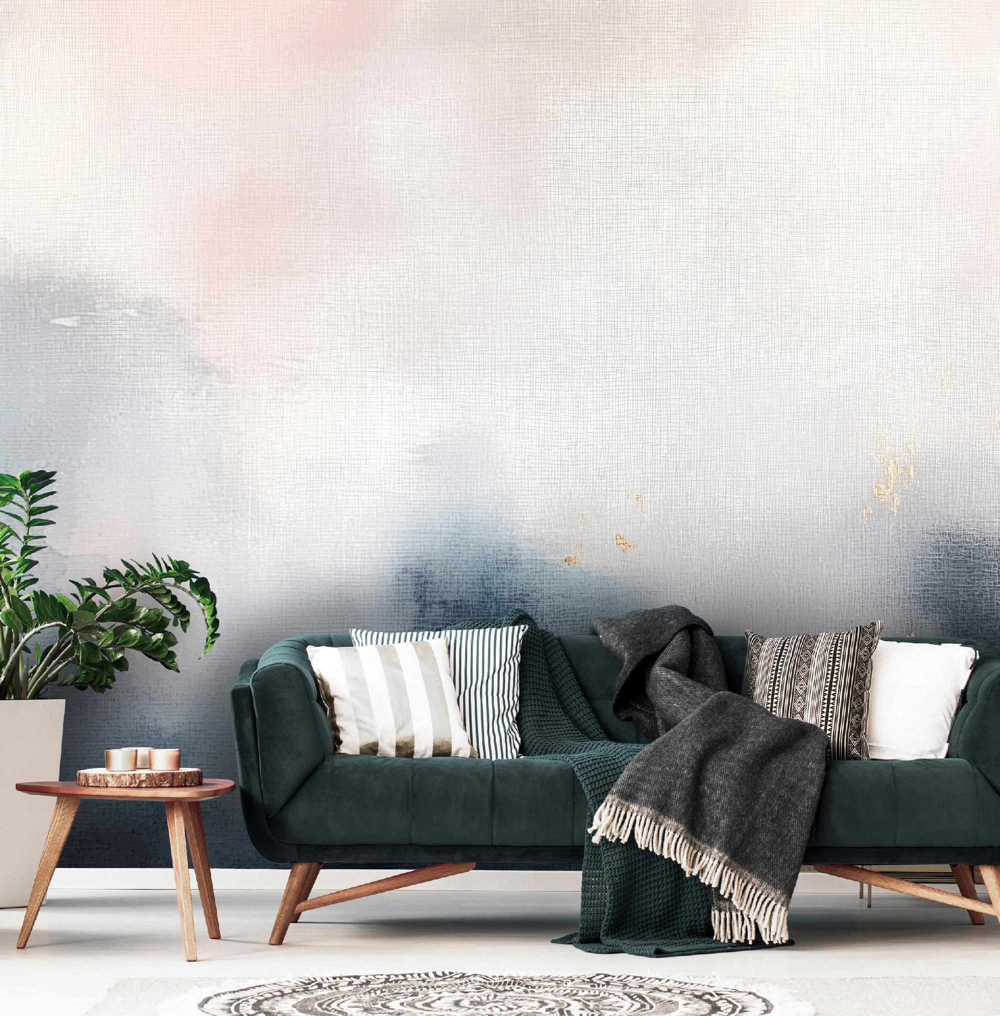 Wallarena Vlies Fototapete Abstrakt 400x280 Cm, Tapeten, Für Wohn Und Schlafzimmer, Vliestapete Wandtapete Tapete 3d Effekt- Inkl. Kleister - Nebel Aquarell