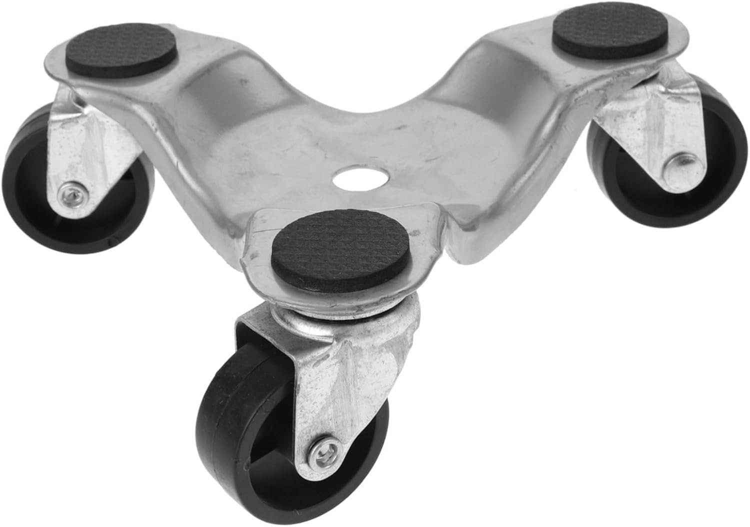 Plateforme roulante pour meubles lourds, capacité 100 kg, 16 x 16 x 6 cm, argentée