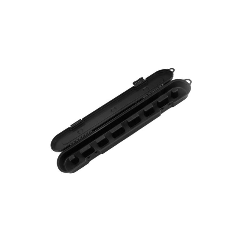Boîte de rangement pour chaînes de tronçonneuse, jusqu'à 20 pouces, plastique noir, 8 chaînes