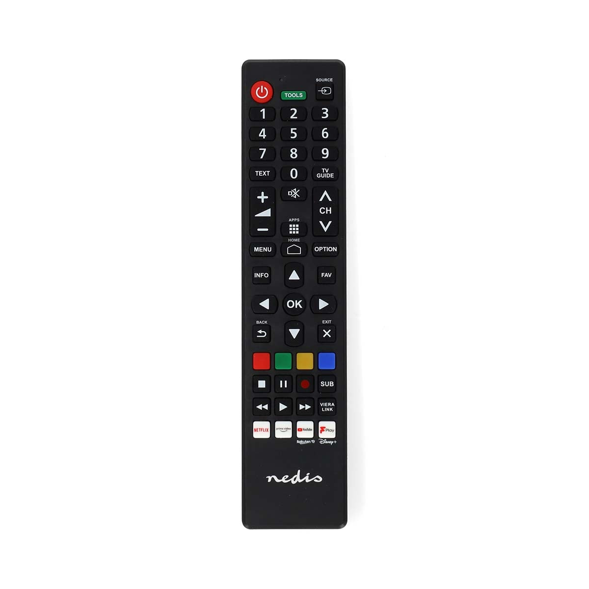 Nedis Schwarz Ersatzfernbedienung Geeignet Fur Panasonic Sharp Vor Programmiert 1 Gerat Amazon Prime Disney Button Netflix Schaltflache Rakuten Tv Schaltflache Youtube Schaltflache Infra 83