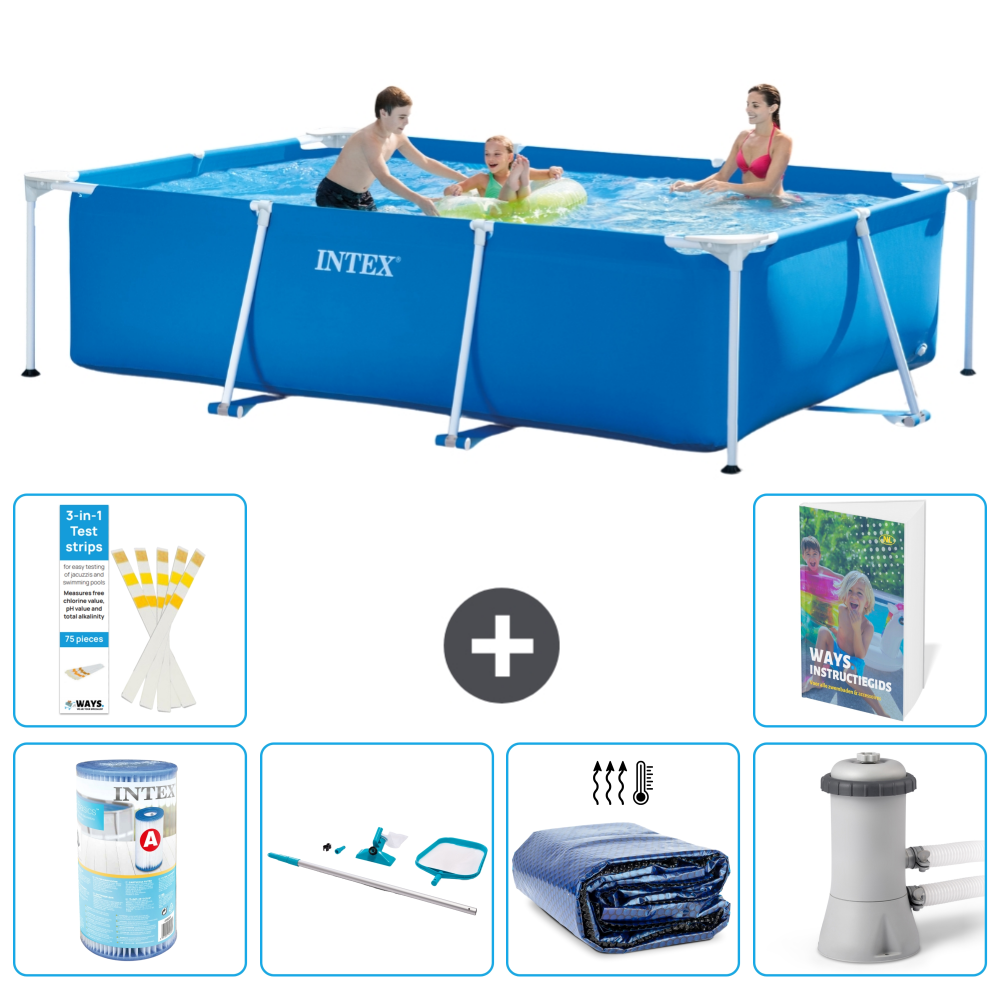 Intex Rechteckiger Frame Pool - 300x200x75 Cm - 7-teilig S20