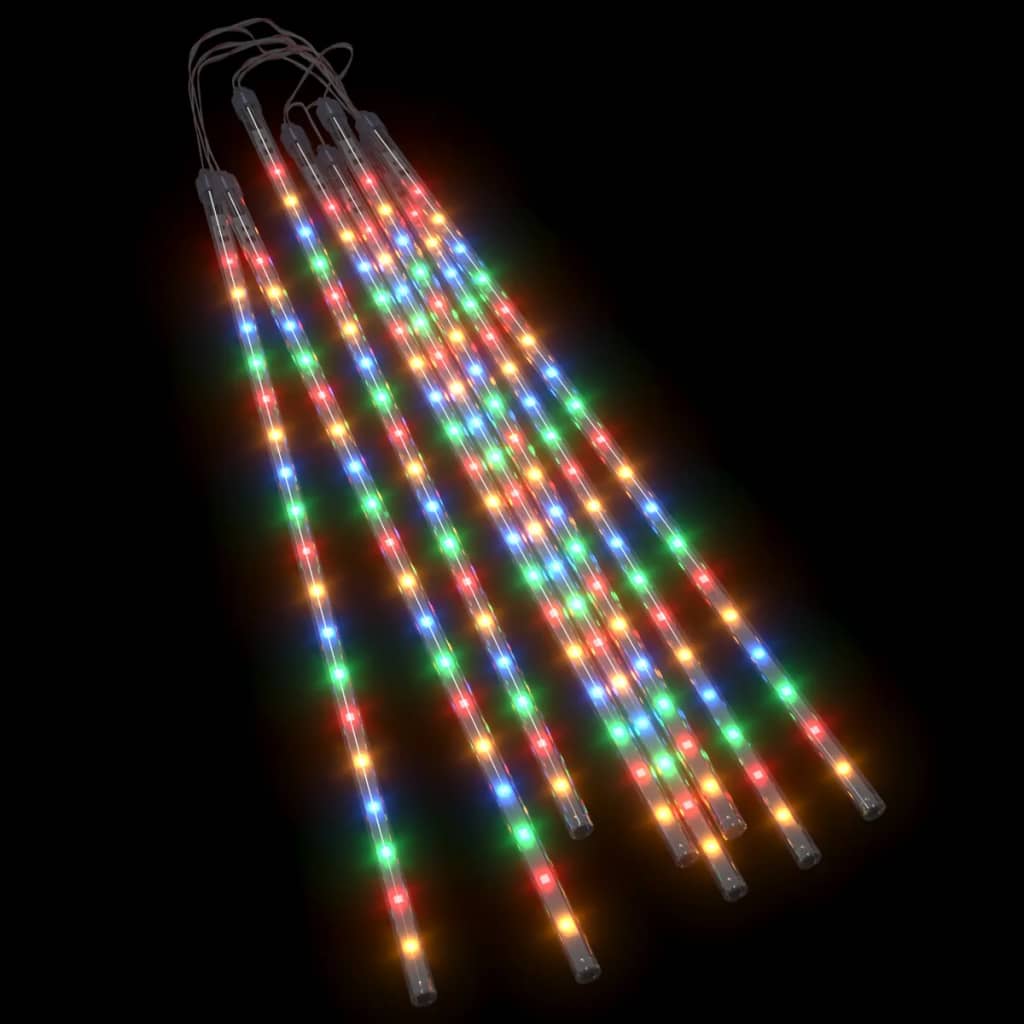 Meteor Lights 8 Pcs 50 Cm Colourful 288 Leds Indoor Outdoor Vidaxl