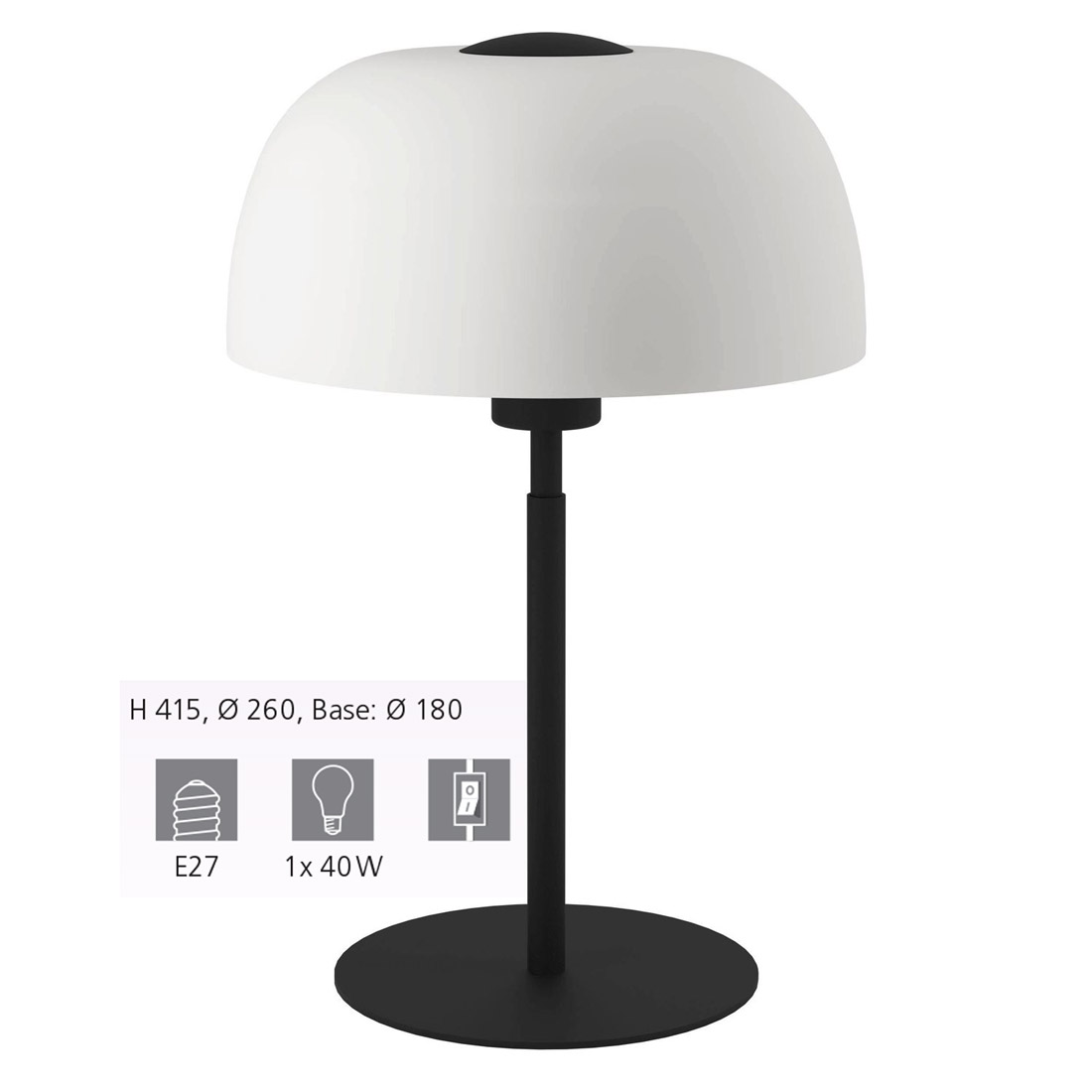 EGLO SOLO 2 TISCH E27 SCHWARZ/WEISS - Bild 4