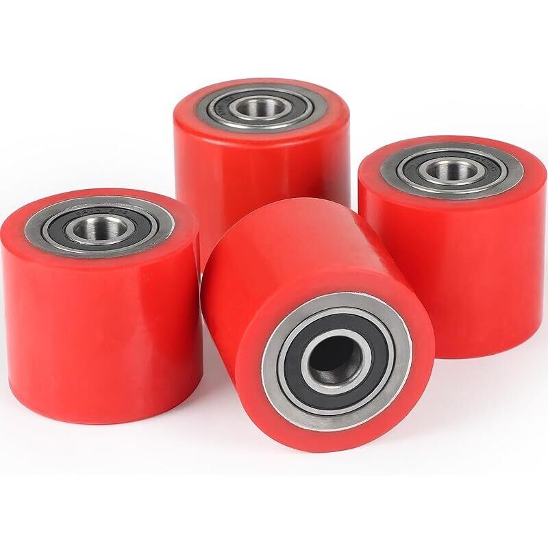 Roues de transpalette polyuréthane 80 x 70 mm, axe 20 mm, charge 600 kg, lot de 4