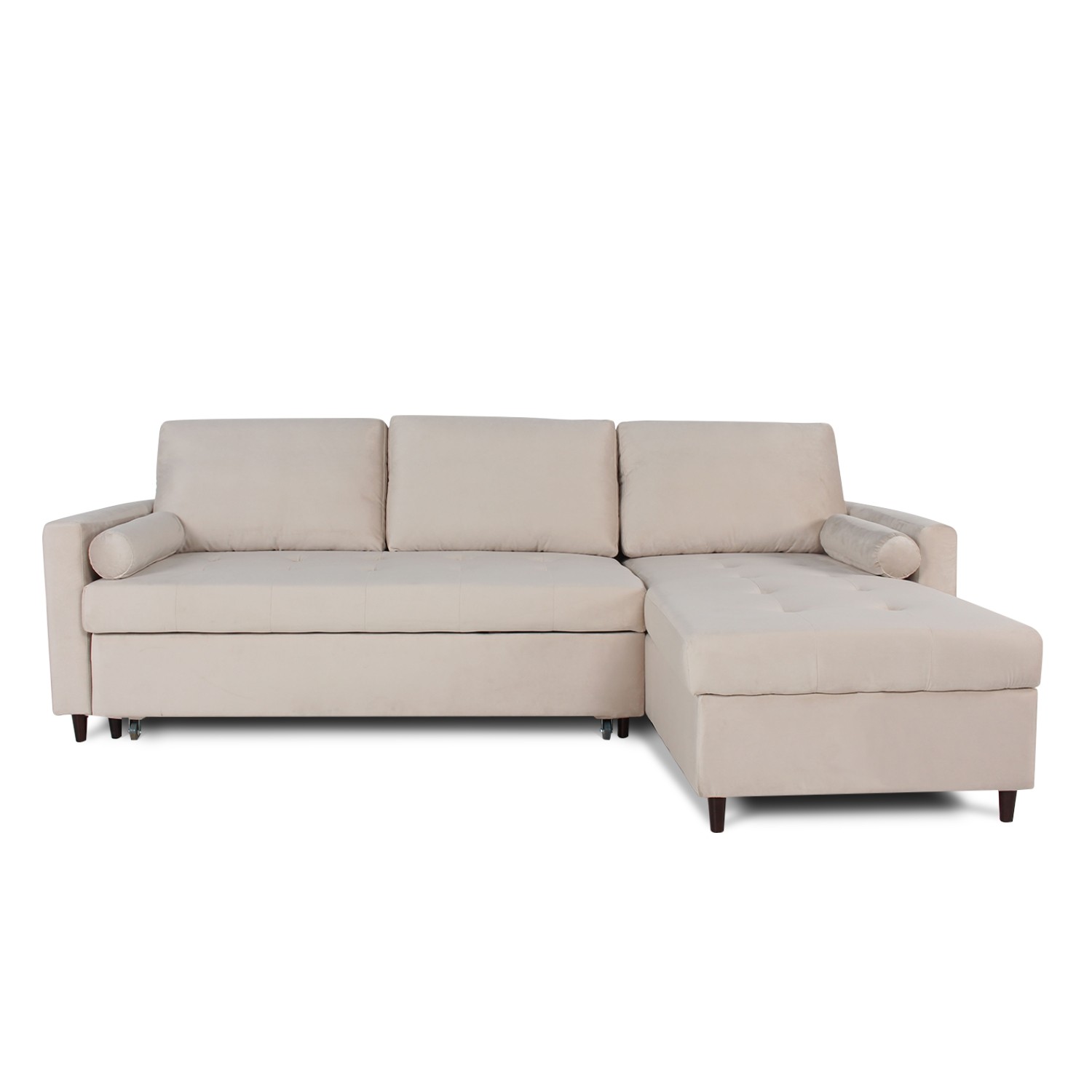 Intensedeco - Canapé D'Angle Convertible Réversible Claudio En Velours