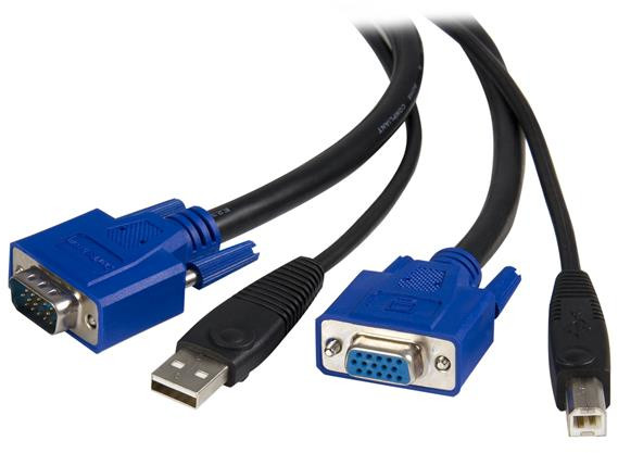 StarTech.com 10 ft 2-in-1 Universal USB KVM Kabel - 10ft VGA KVM Kabel - 10ft USB KVM Kabel - 10ft KVM Switch Kabel (SVUSB2N1_10) - Video / USB kabel - HD-15 (VGA), USB Typ B (han) til USB, HD-15 (VGA) - 3 m - für P/N: RKCOND17HD, SV231USBGB, SV231USBLC,  - Image 2