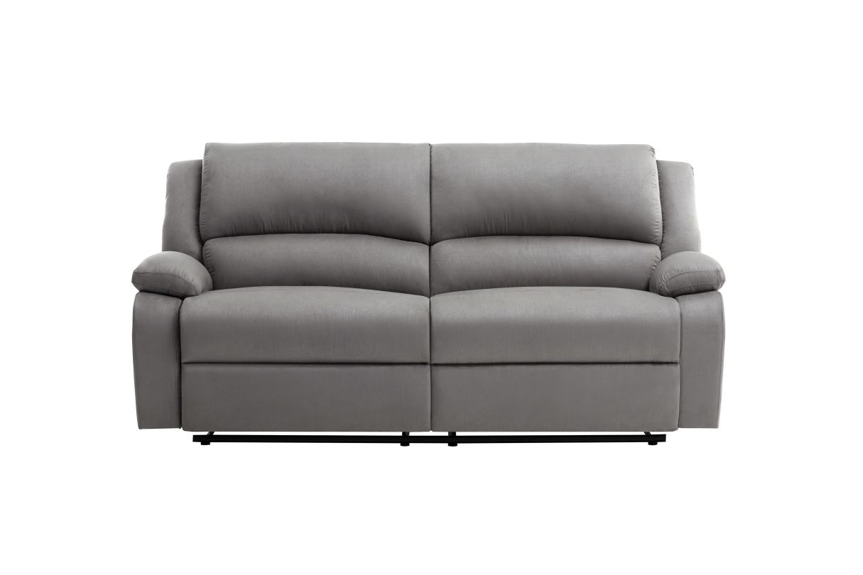 Loungitude – Canapé Relax Manuel 3 Places Xxl En Microfibre – Repose-pieds Inclinable Jusqu'à 170° – Dimensions 193 X 93 X 96 Cm – Gris