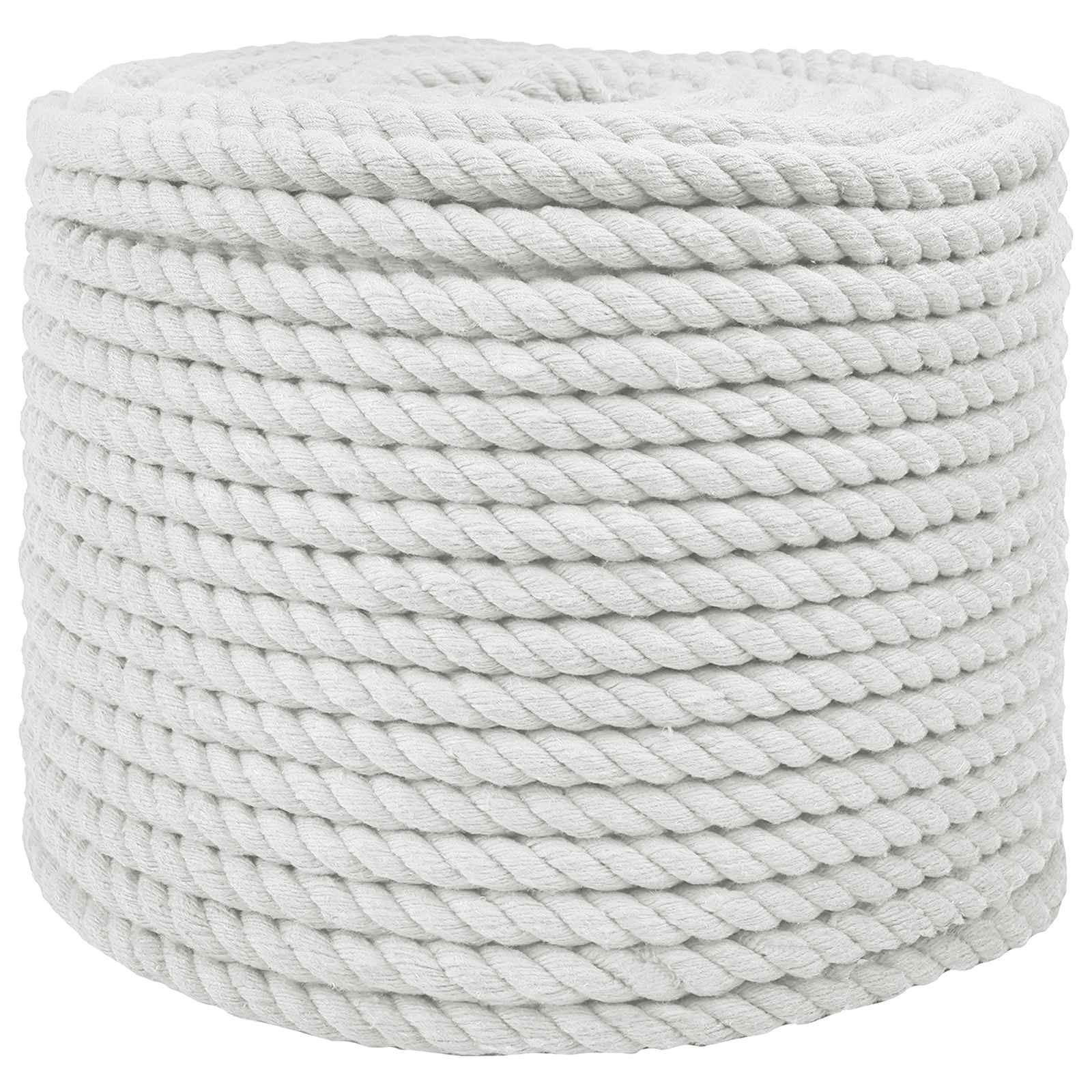 Vidaxl Weiß Cotton Rope 10 Mm 50 M White 100% Cotton