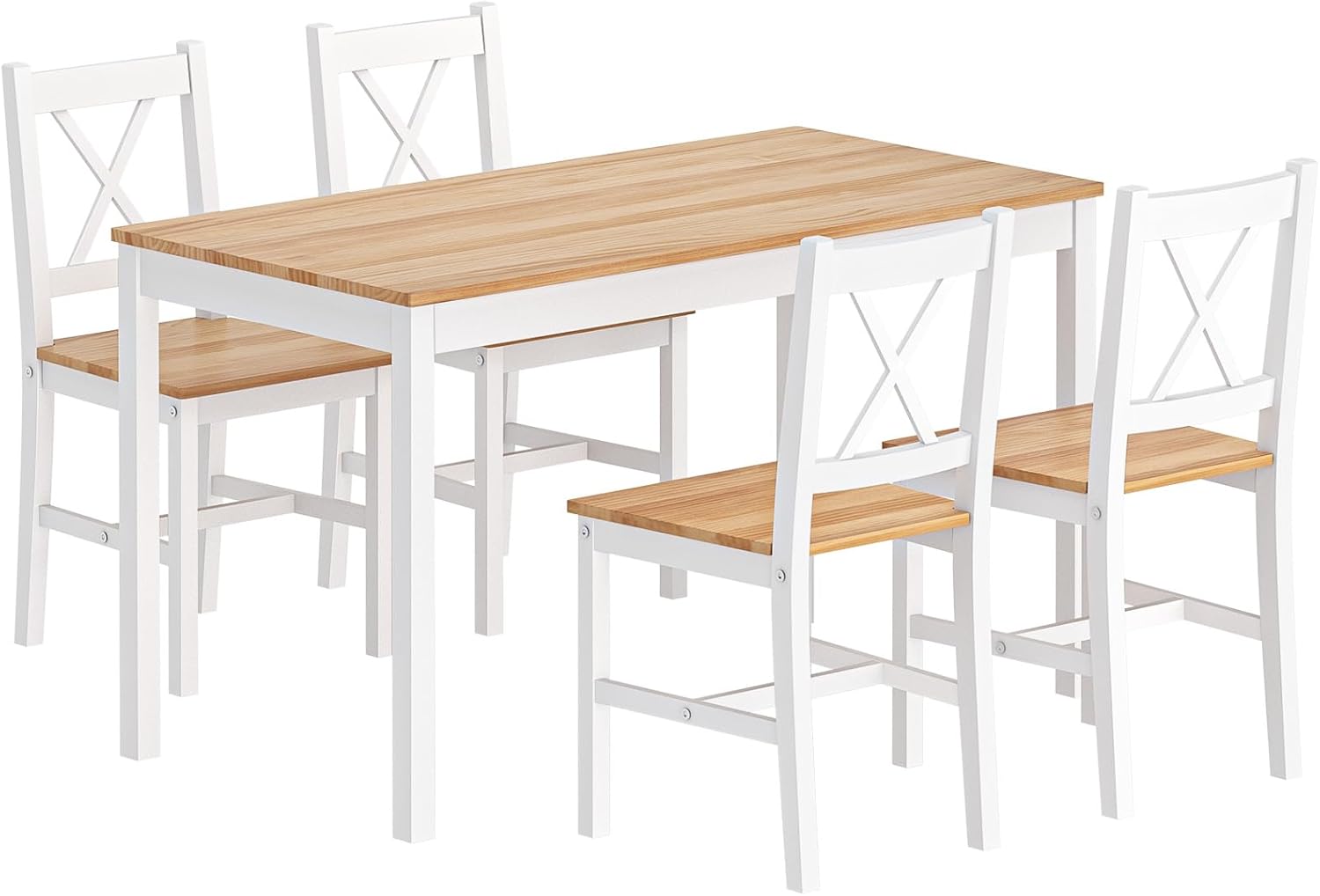 Need – Ensemble Salle À Manger 5 Pièces – Table Rectangulaire 108 X 65