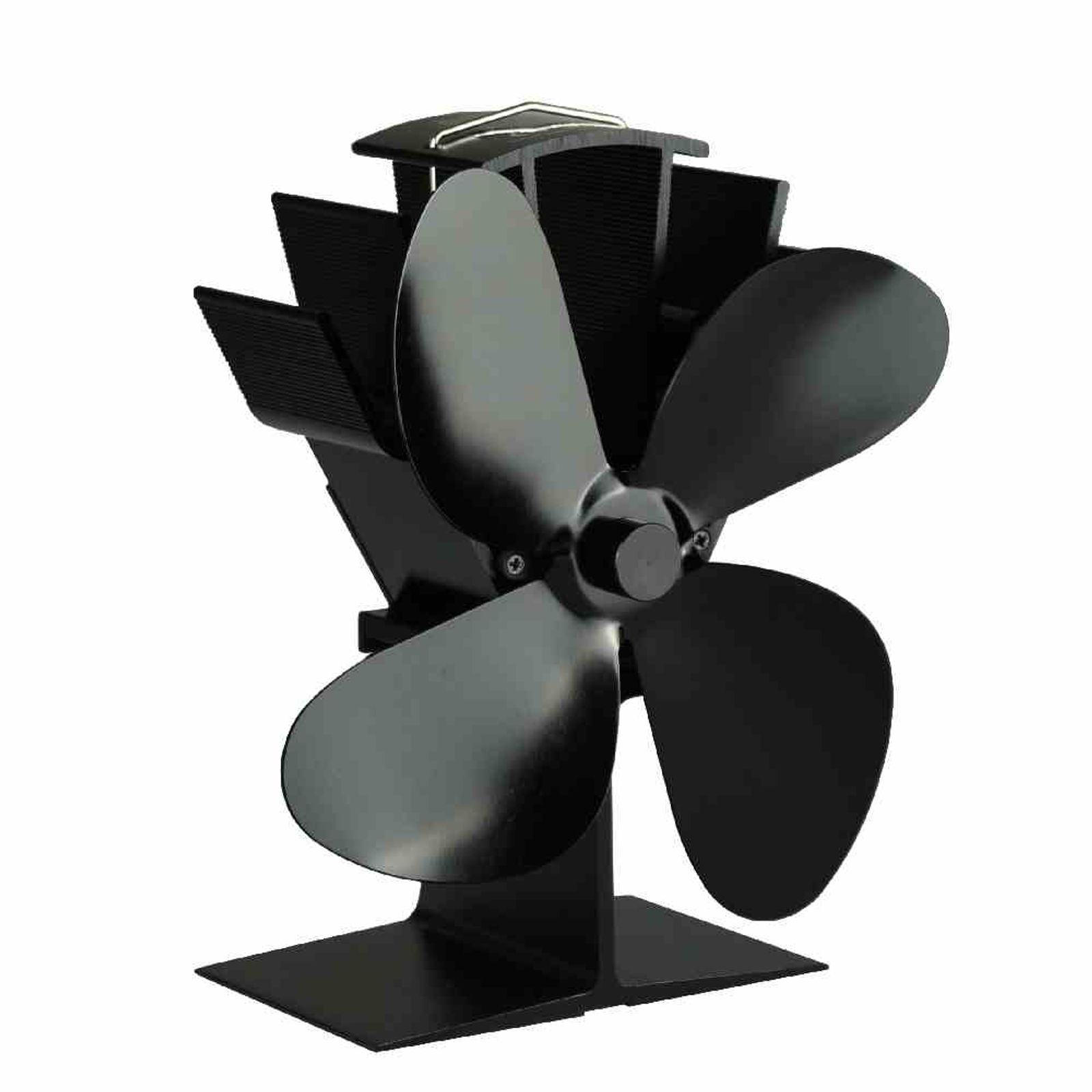 Kaminofenventilator, stromlos, schwarz - Image 3