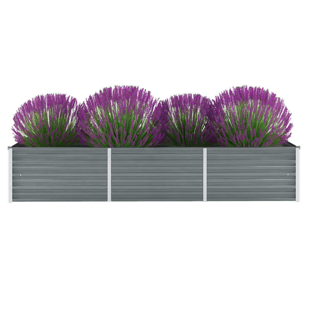 Vidaxl - Lit Surélevé De Jardin Acier Galvanisé 240x80x45 Cm Gris
