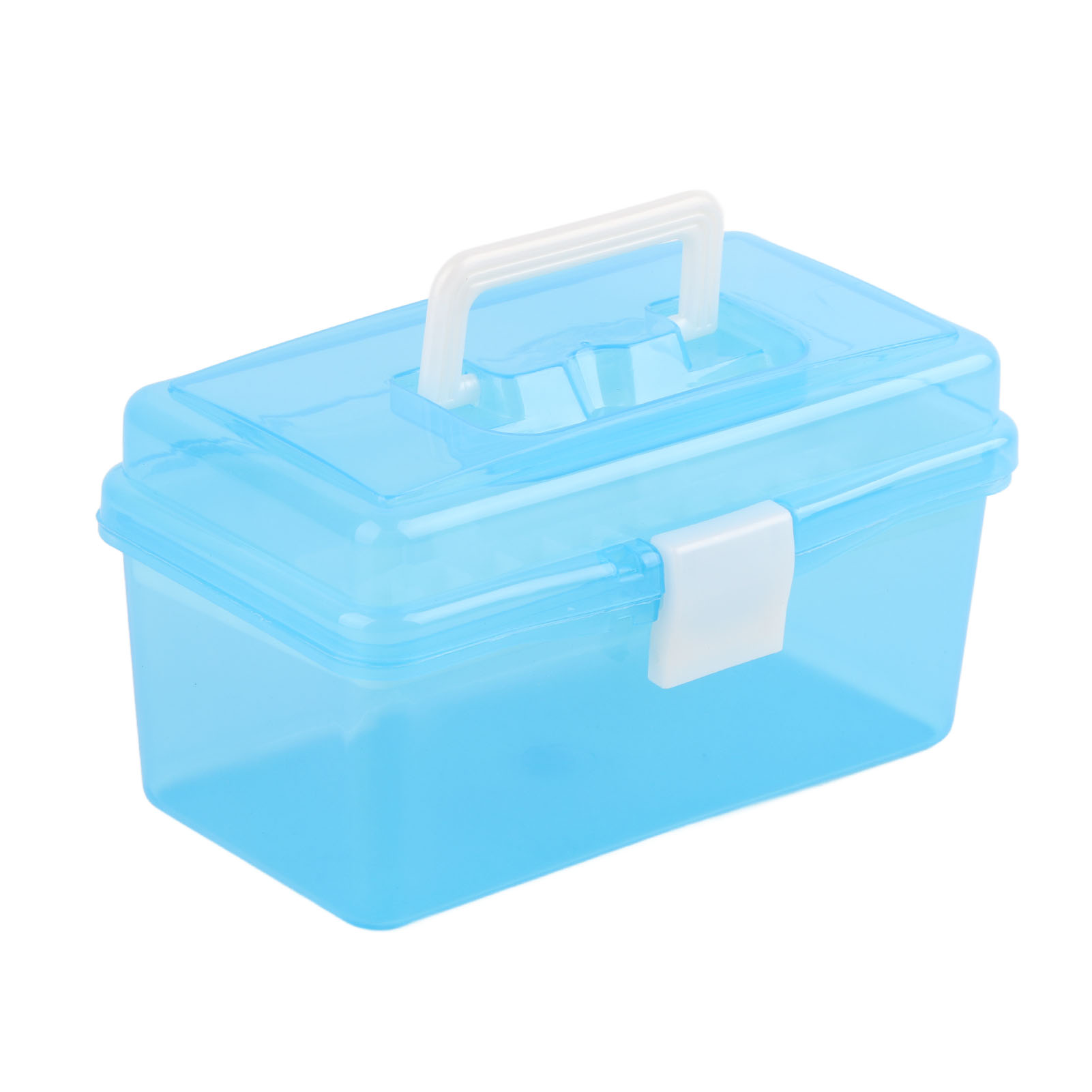 Boîte à outils 2 étages pour électricien en ABS, 20 x 11 x 10,5 cm, avec compartiments