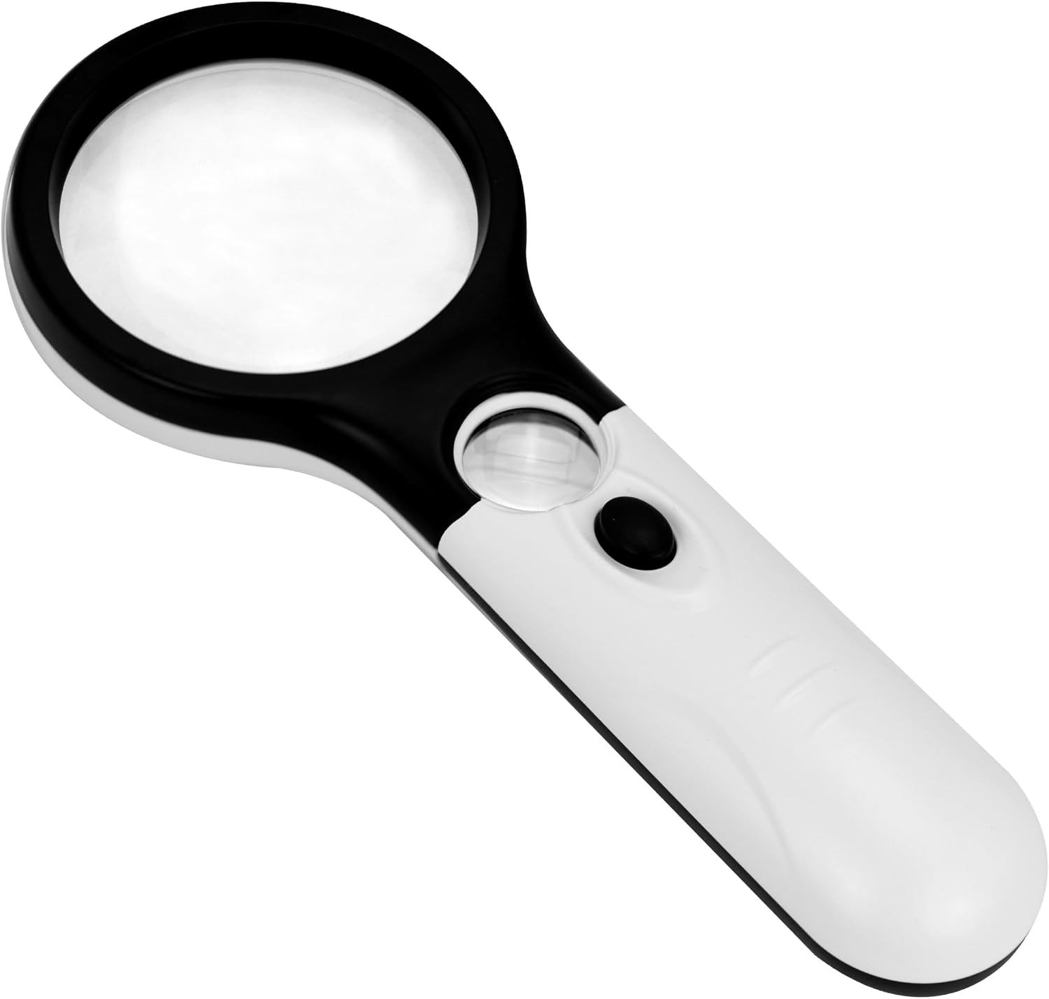 Loupe de poche LED 45x et 3x avec éclairage intégré, 3 LED, piles AAA