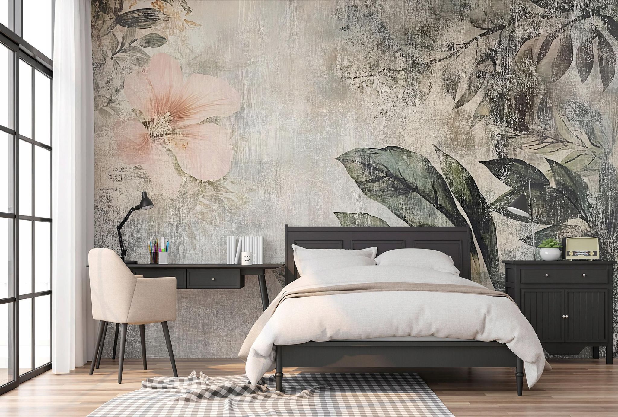Wallarena Vlies Fototapete Botanisch 200x140 Cm, Tapeten, Für Wohn Und Schlafzimmer, Vliestapete Wandtapete Tapete 3d Effekt- Inkl. Kleister - Blätter Blumen
