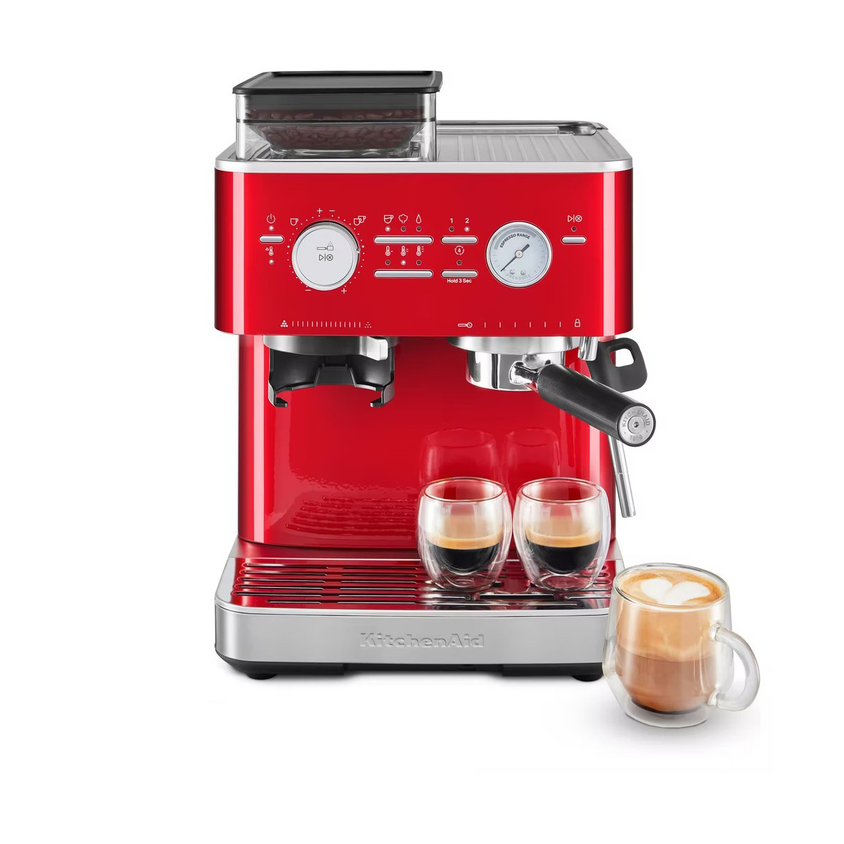 KitchenAid 5KES6551ECA Apfelrot Metallic Halbautomatische Espressomaschine mit M - Bild 5