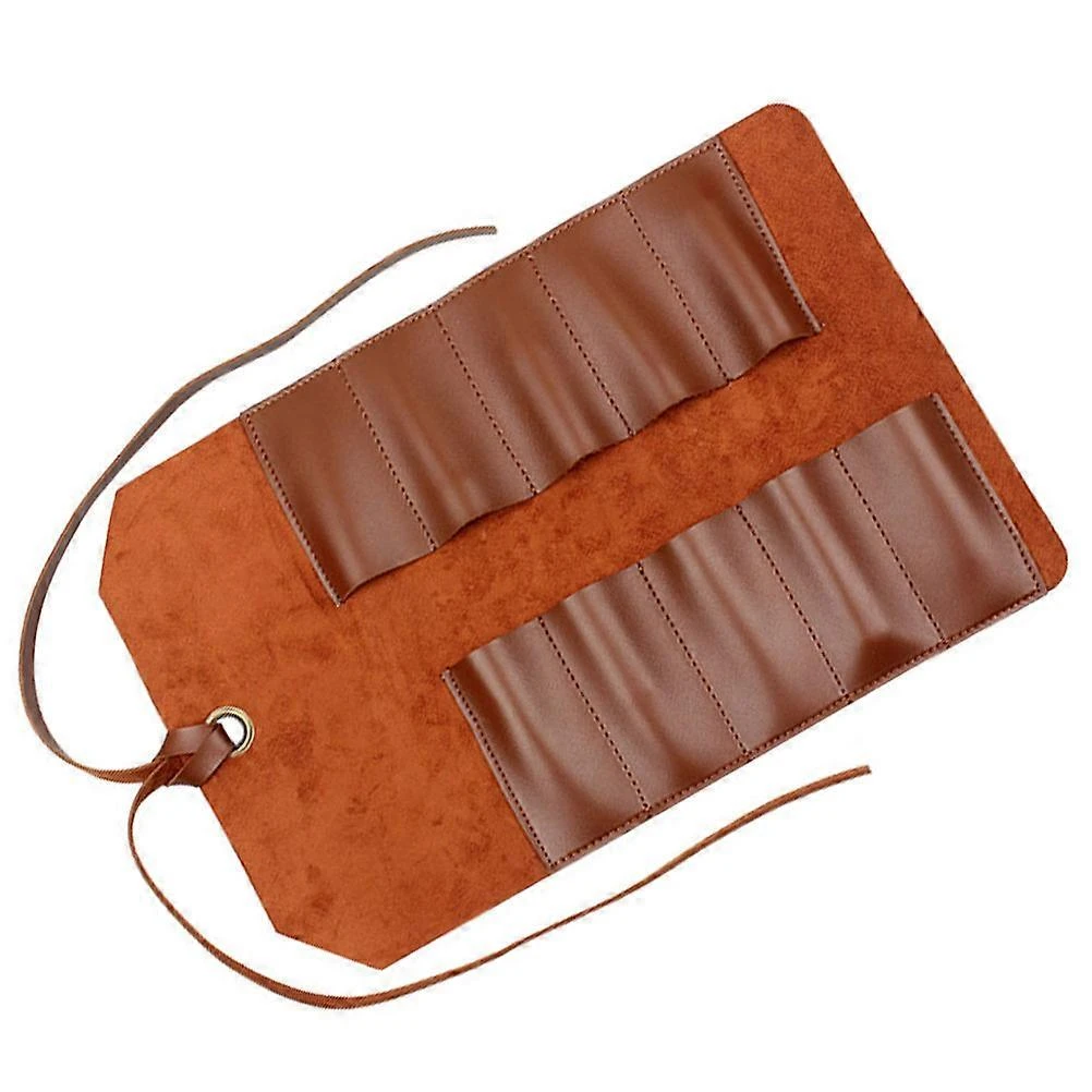 Trousse à outils enroulable à 10 compartiments, 39 x 25 cm, marron chocolat