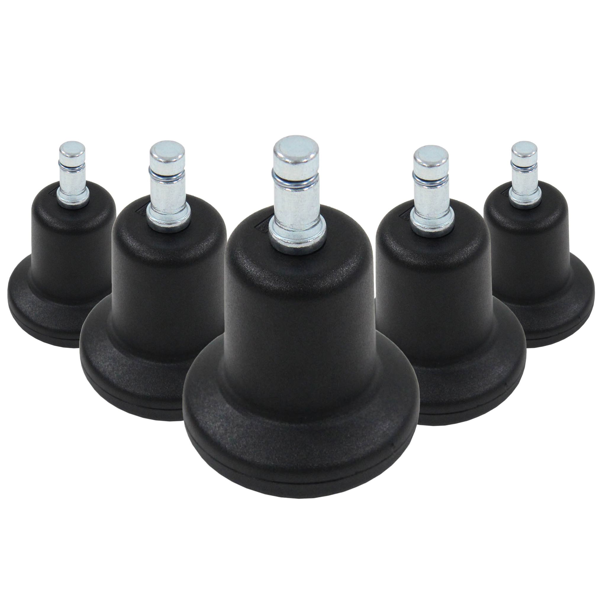 Hjh Office Schwarz 5 X Stand Nr. 11 | 11 Mm | Alle Böden - Stuhlgleiter - Image 2