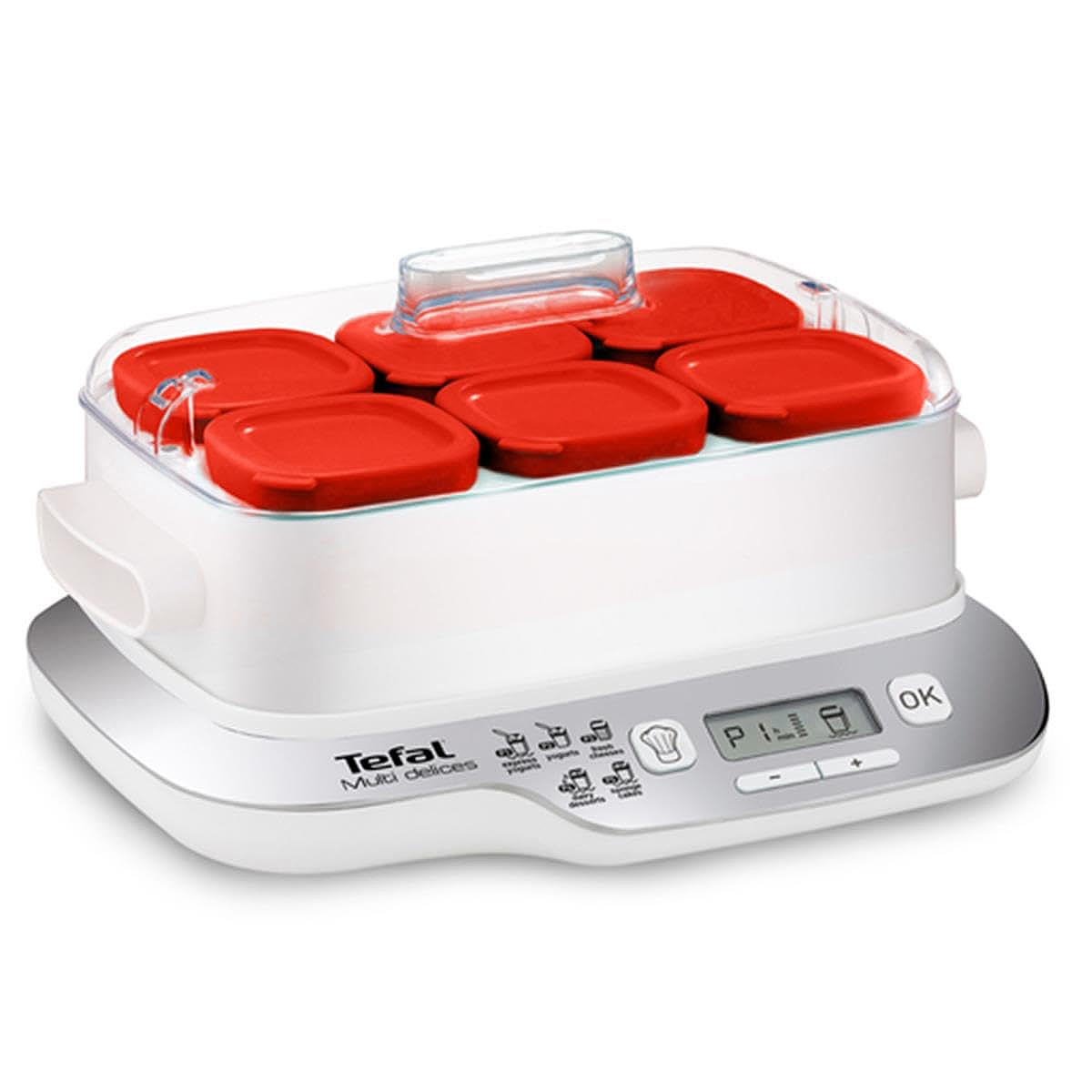 Tefal Weiß Joghurtbereiter 6 Töpfe À 140 Ml 450 W Yg660132