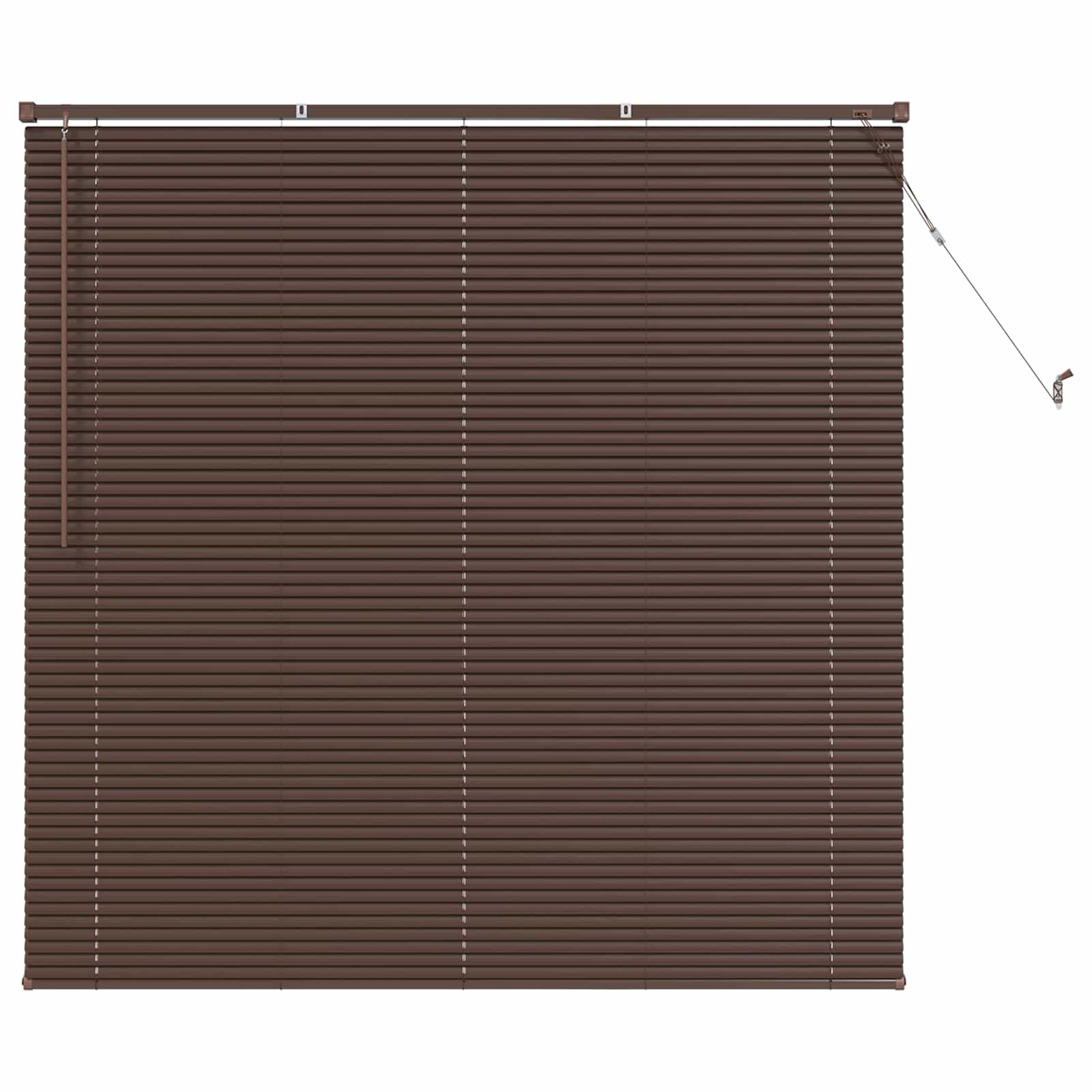 Venezianische Jalousie Dunkelbraun Mit Muster 150 X 140 Cm Pvc Vidaxl