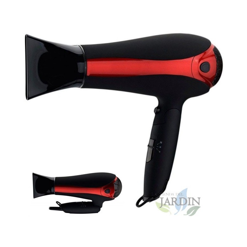 Asciugacapelli Ionico 2000w, Ergonomico, Ceramico, Asciugatura Veloce, 3 Temperature/2 Velocità