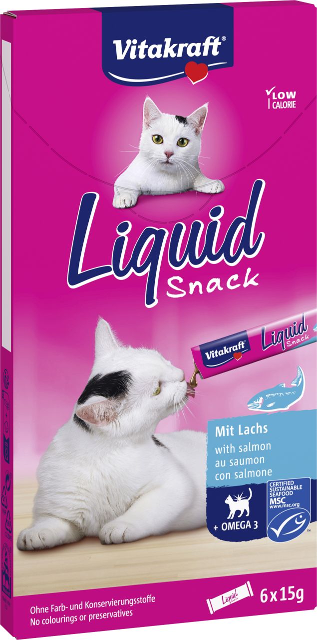 Vitakraft Liquid Snack Mit Lachs (€31,78/kg) Katzen-Snack Leckerli 10 x 6 x 15 g - Image 7