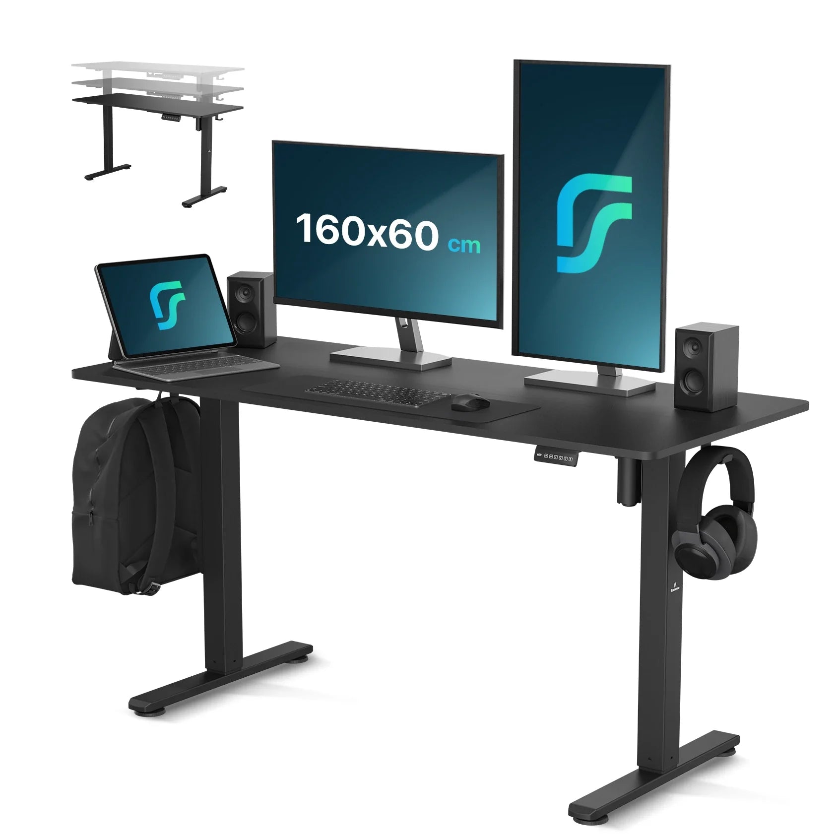 Mirlux Flowsense Sitz-steh-schreibtisch - Verstellbarer Elektrischer