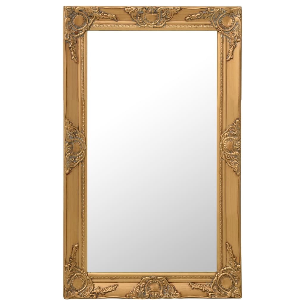 Wall Mirror Baroque Style 50x80 Cm Gold Vidaxl