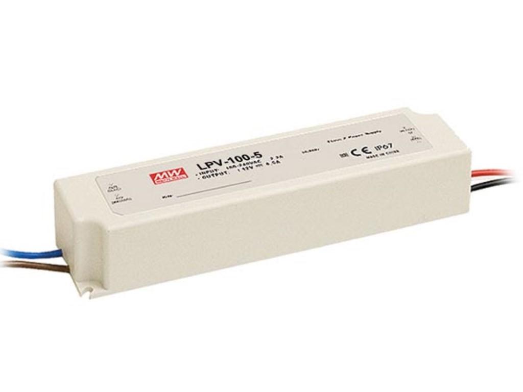 Meanwell Schwarz Beleuchtung Zubehör, Schaltnetzteil - 1 Ausgang - 60 W - 5 V - Bild 3