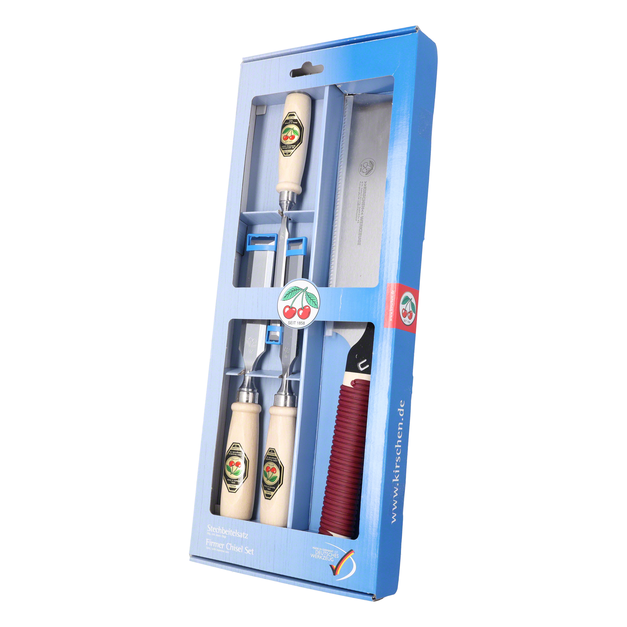 Kirsche Kirschen Stechbeitel-Satz Set 1195000 3-Teilig 10,20,26 Mm- Mit Japansäge 4190